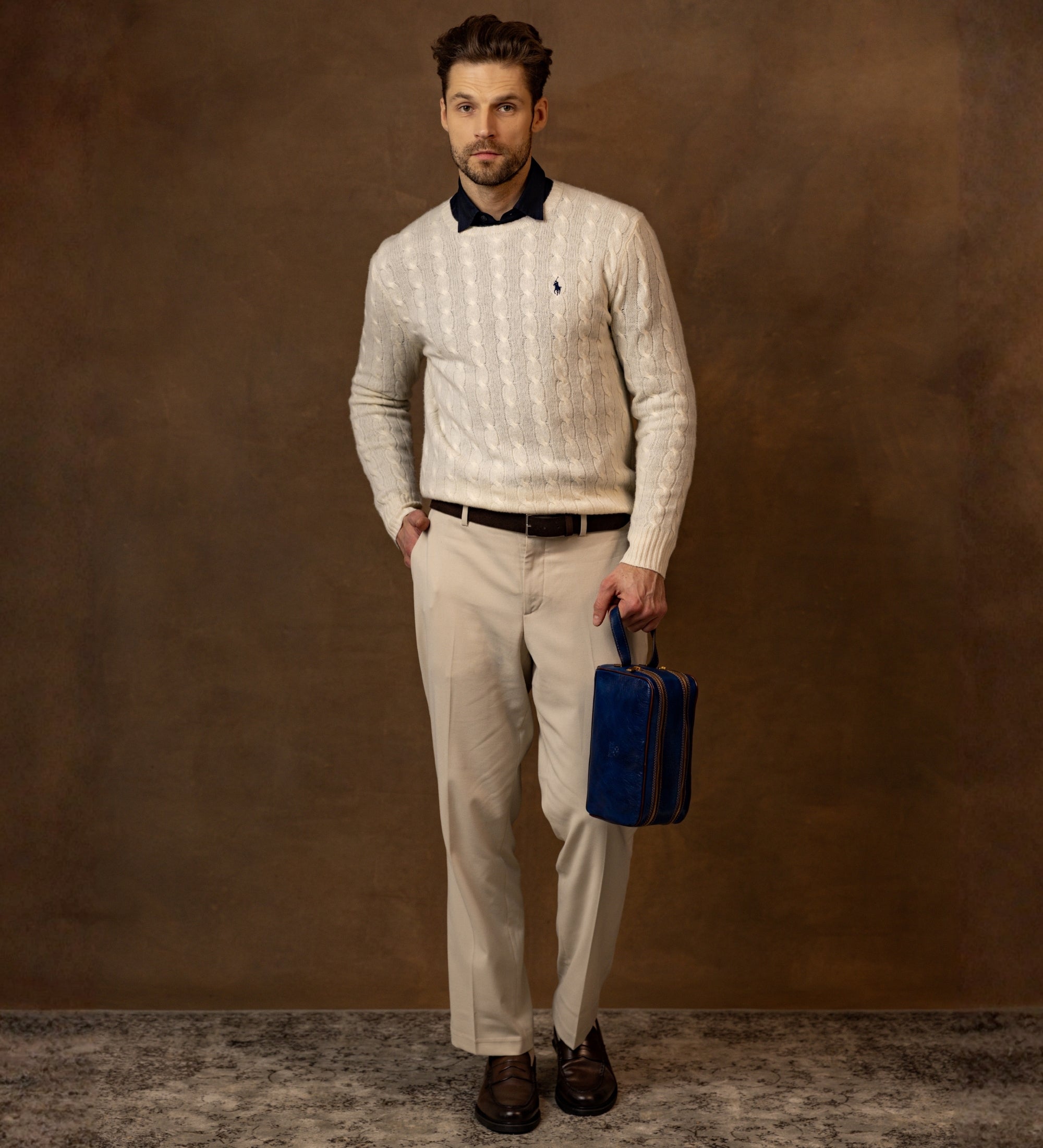 Skórzana kosmetyczka, zestaw podróżny - All the Kings Men