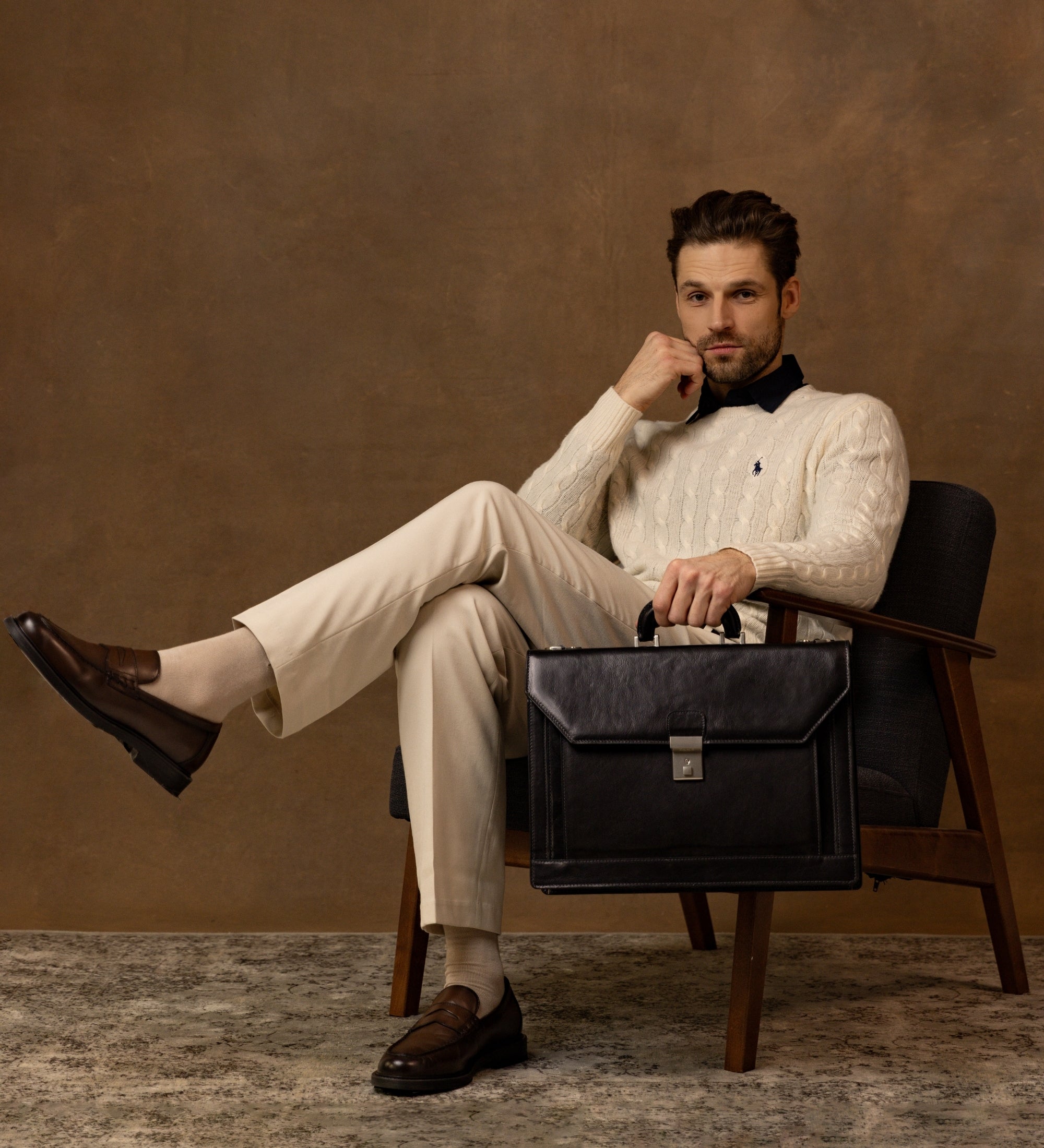 Duża skórzana teczka - Invisible Man