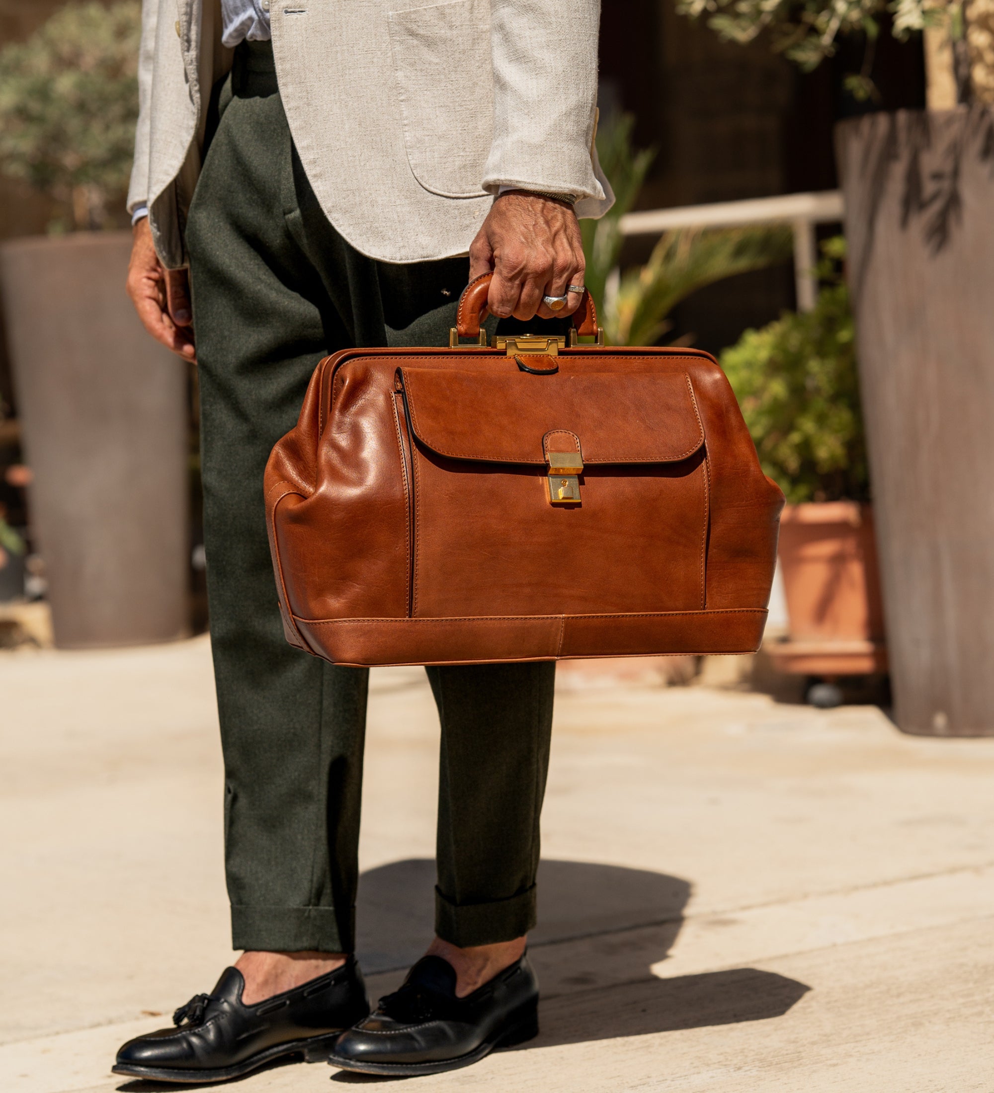 Duża włoska torba lekarska ze skóry - Hamlet