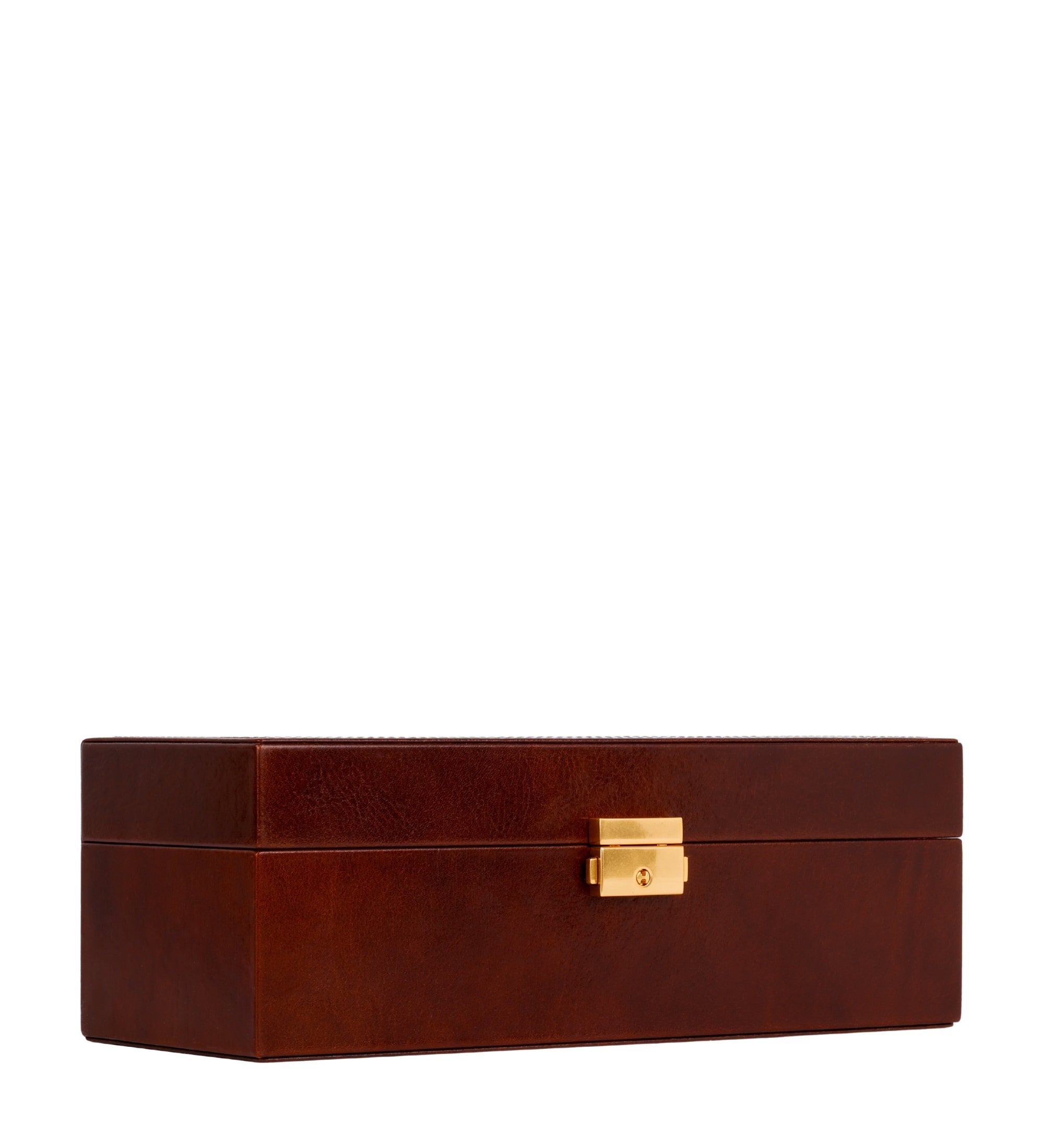 Skórzane pudełko na zegarki, organizer na zegarki - Silence