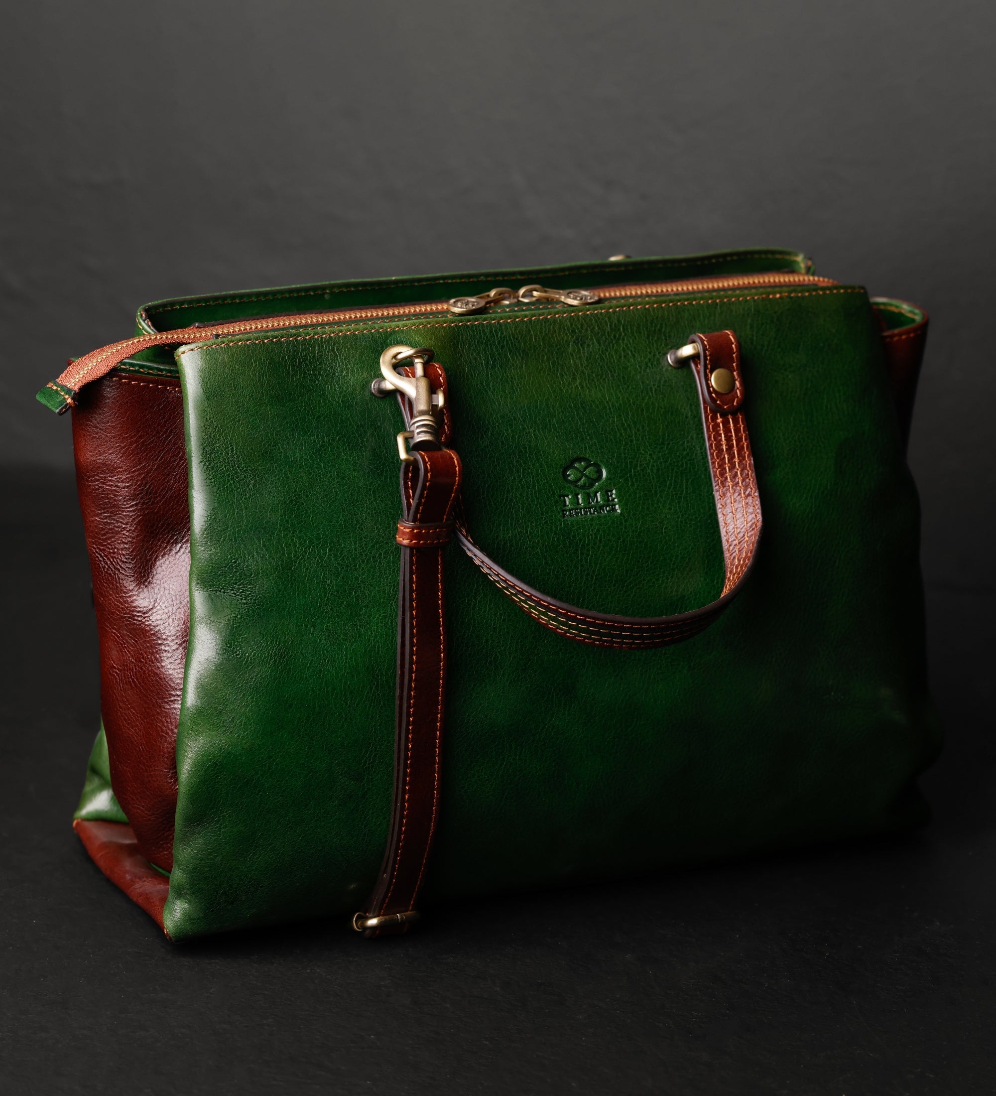 Skórzana torba shopper, torba na ramię dla kobiet - The Scarlet Letter