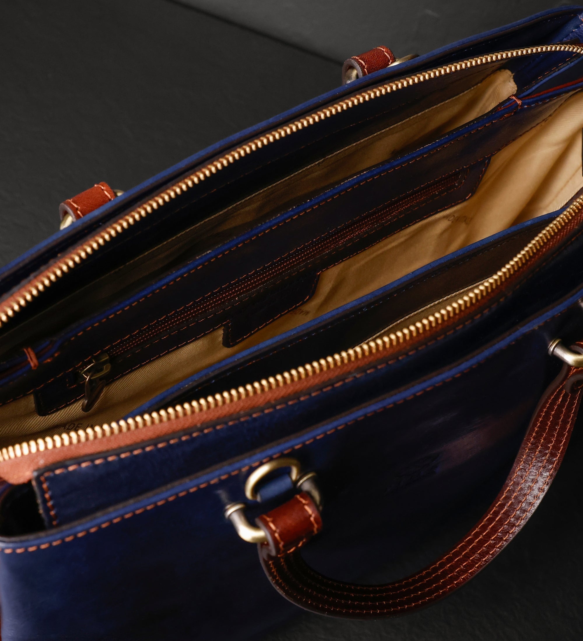 Skórzana torba shopper, torba na ramię dla kobiet - The Scarlet Letter