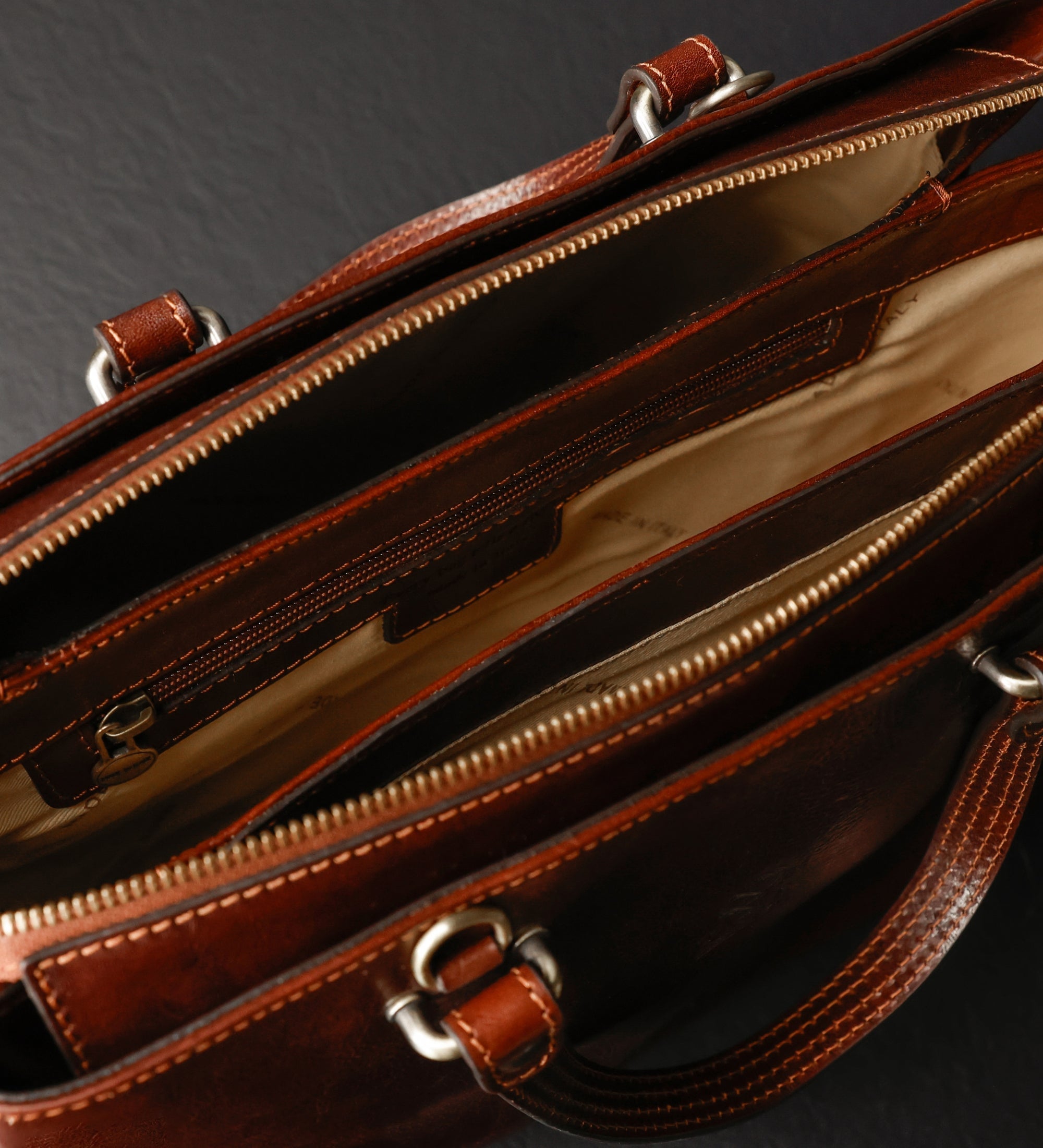 Skórzana torba shopper, torba na ramię dla kobiet - The Scarlet Letter