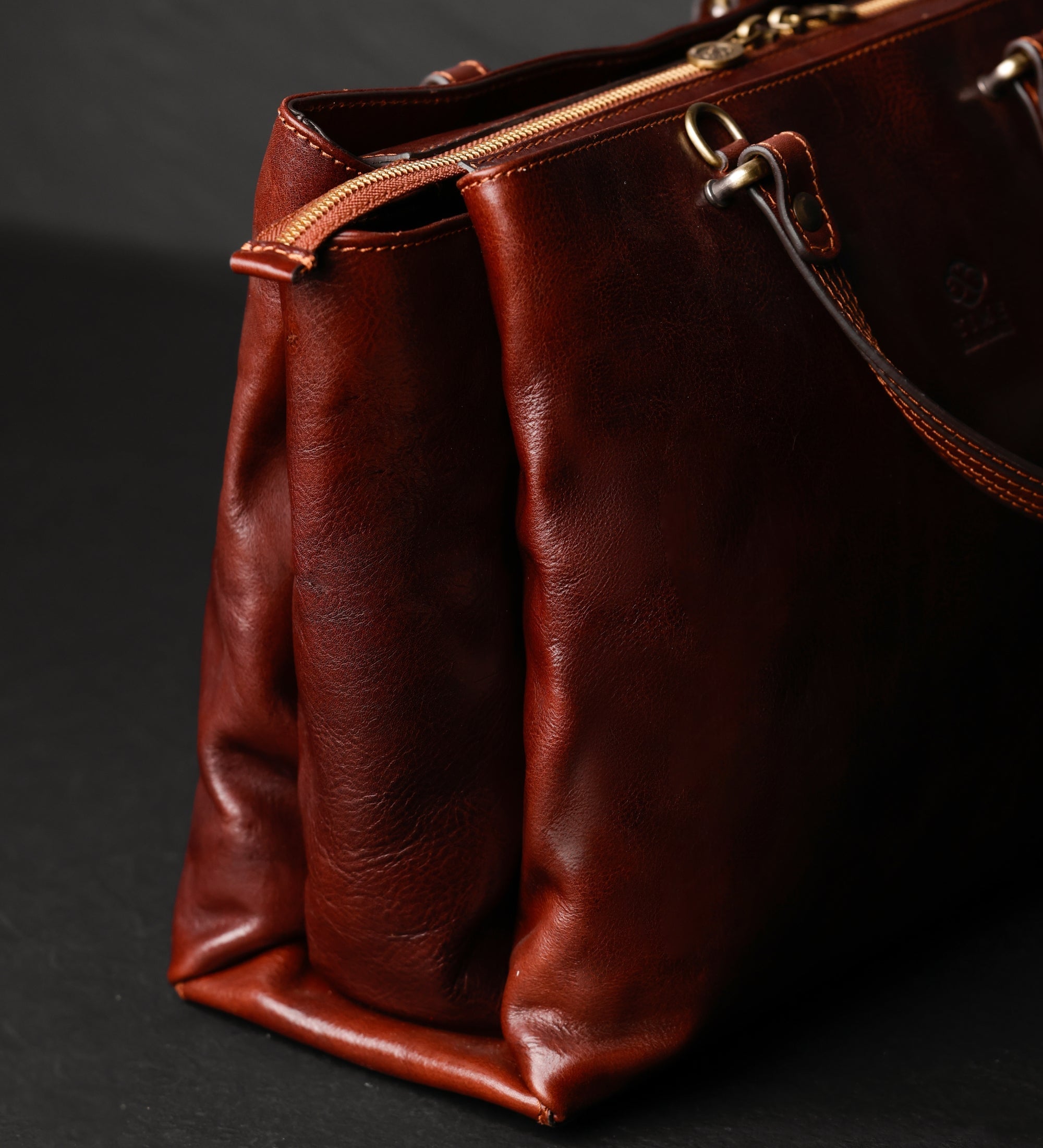 Skórzana torba shopper, torba na ramię dla kobiet - The Scarlet Letter