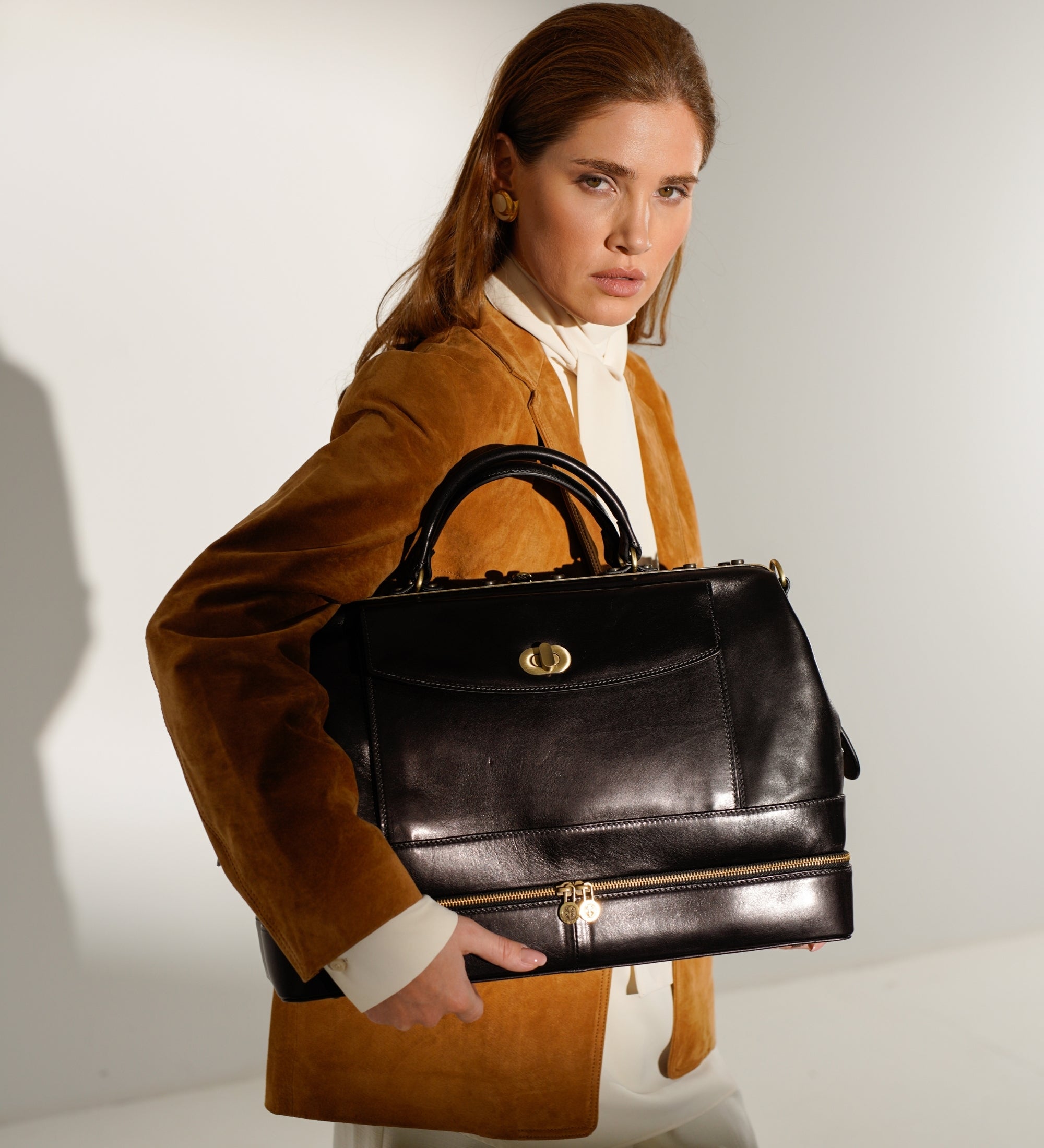 Skórzana torba lekarska damska, skórzana torebka - Doctor Faustus