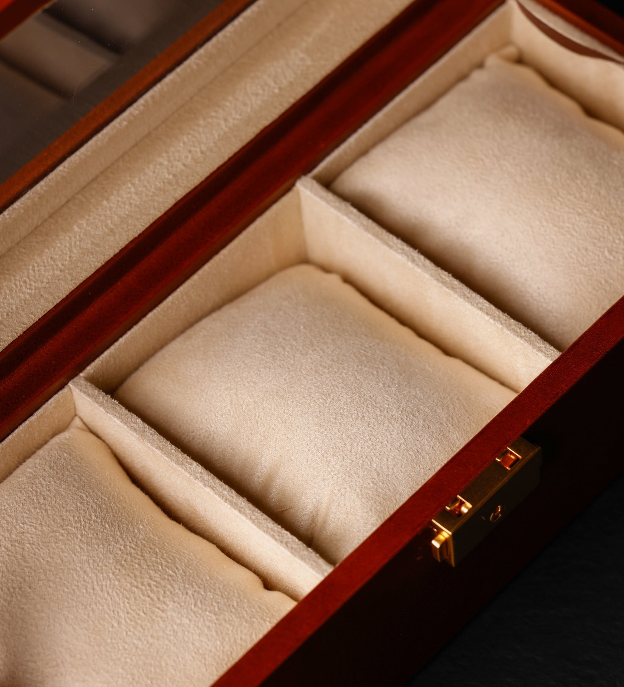 Skórzane pudełko na zegarki, organizer na zegarki - Silence