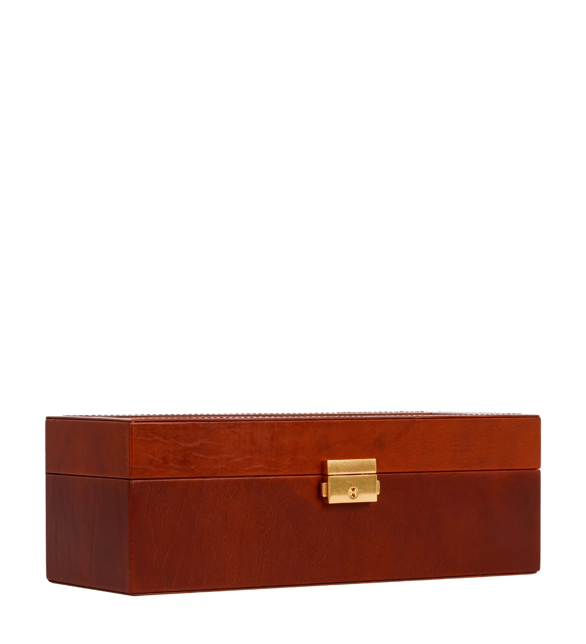 Skórzane pudełko na zegarki, organizer na zegarki - Silence