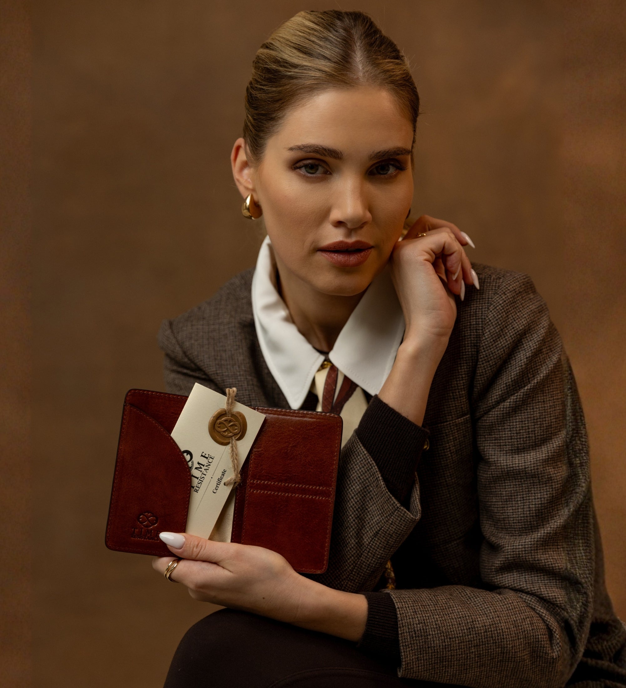 Małe skórzane etui na paszport dla kobiet - Gulliver's Travels