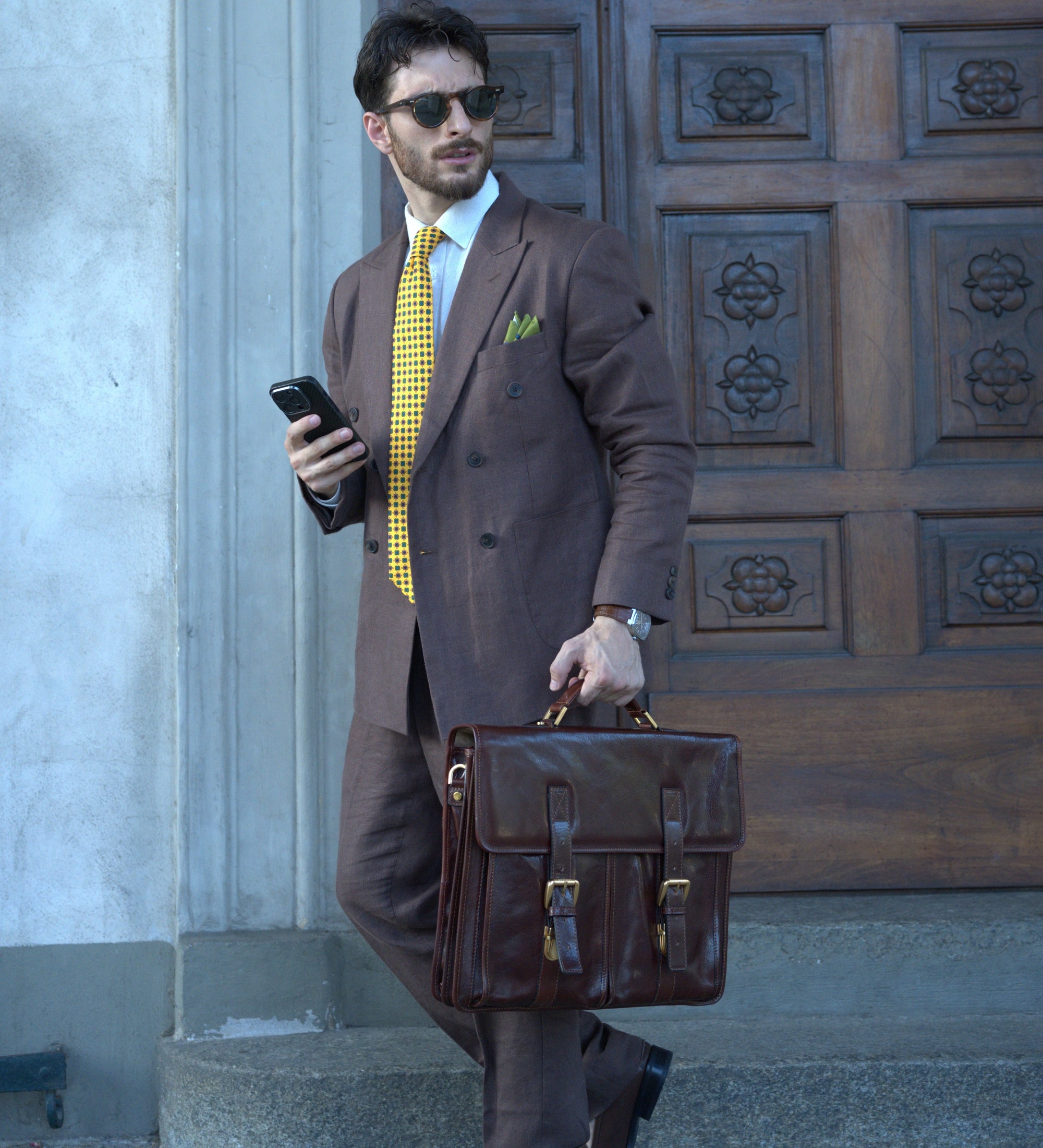 Teczka skórzana, torba typu satchel - The Time Machine