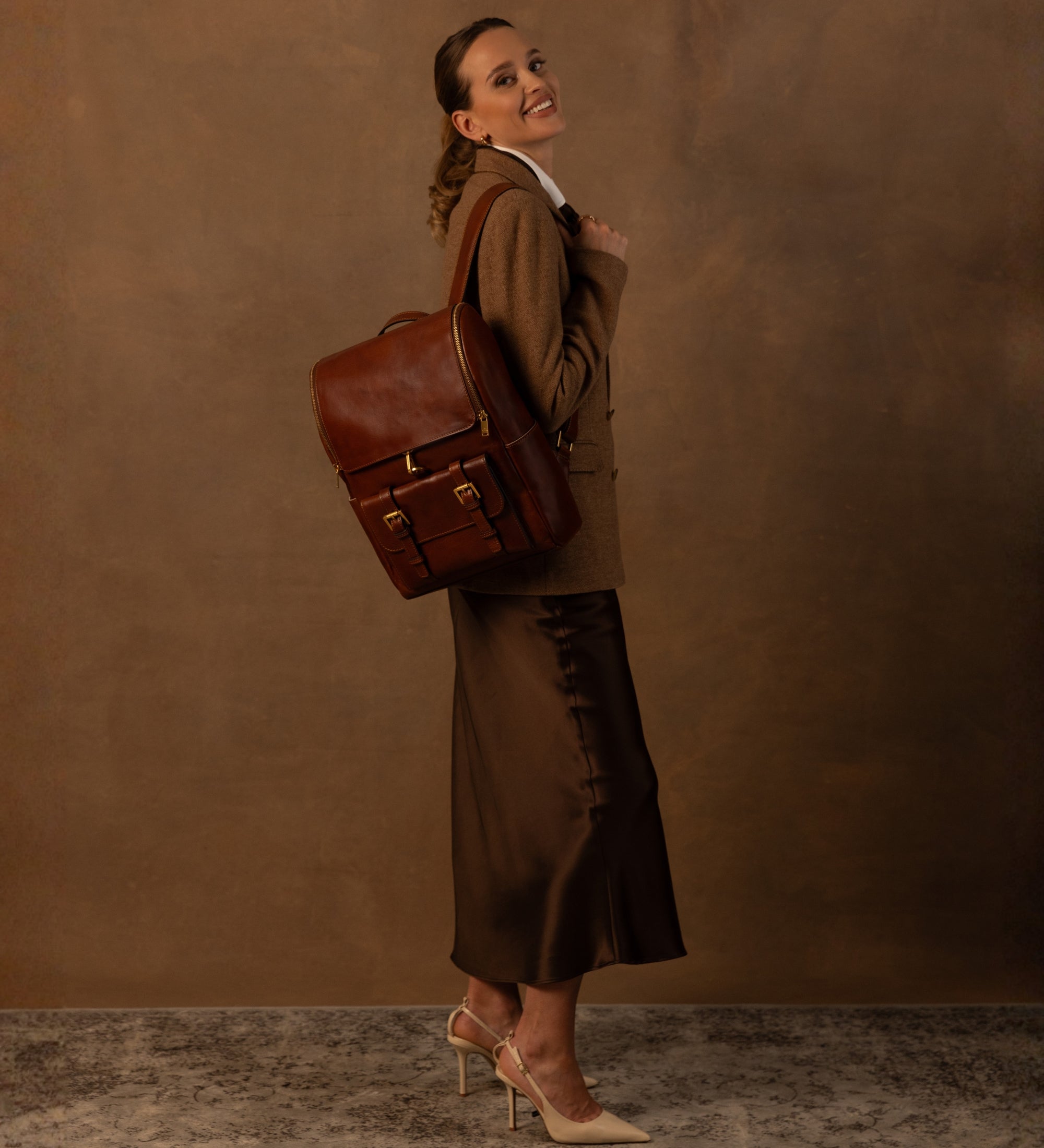 Duży plecak skórzany dla kobiet - The Odyssey