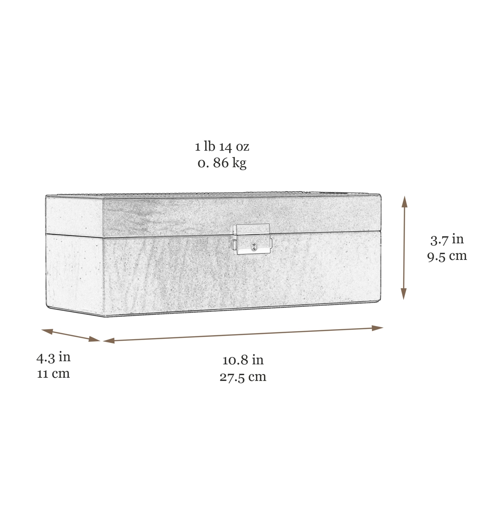 Skórzane pudełko na zegarki, organizer na zegarki - Silence