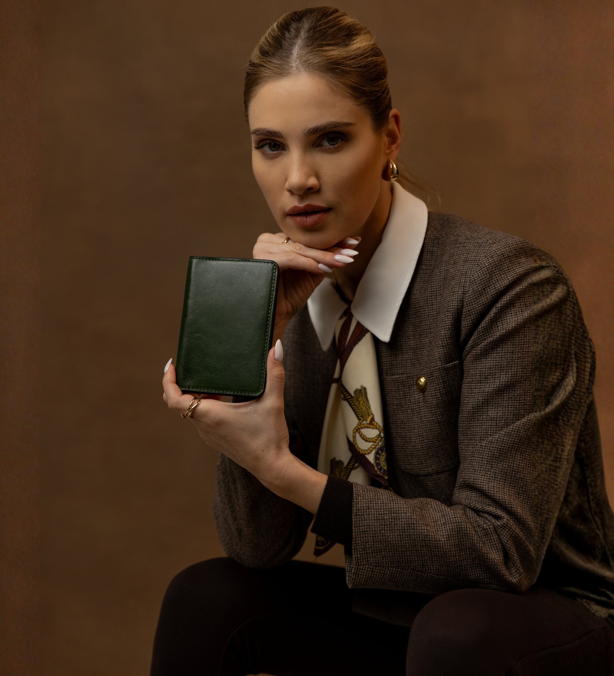 Małe skórzane etui na paszport dla kobiet - Gulliver's Travels