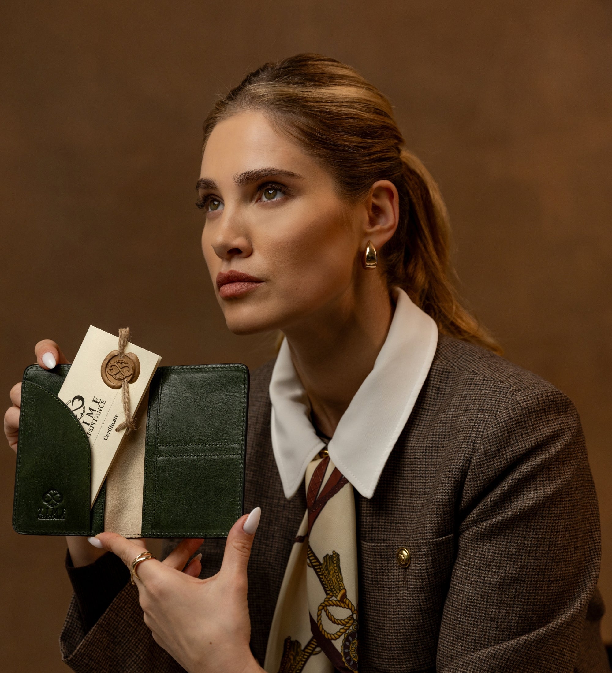 Małe skórzane etui na paszport dla kobiet - Gulliver's Travels