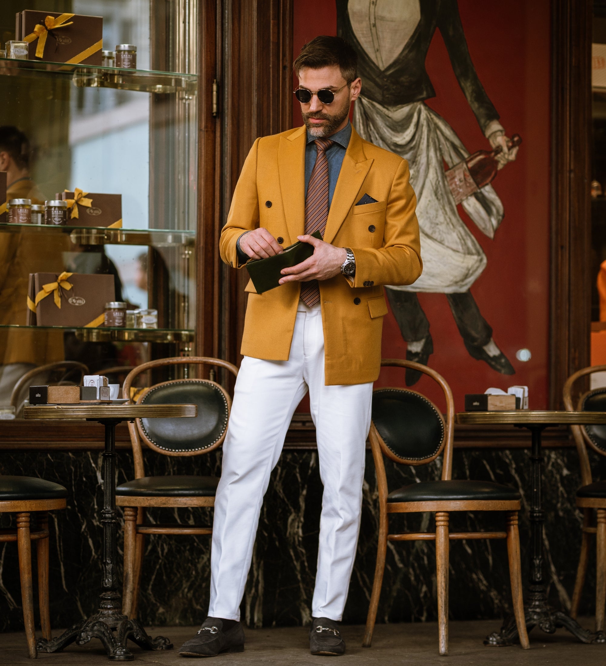 Skórzany portfel składany - Daniel