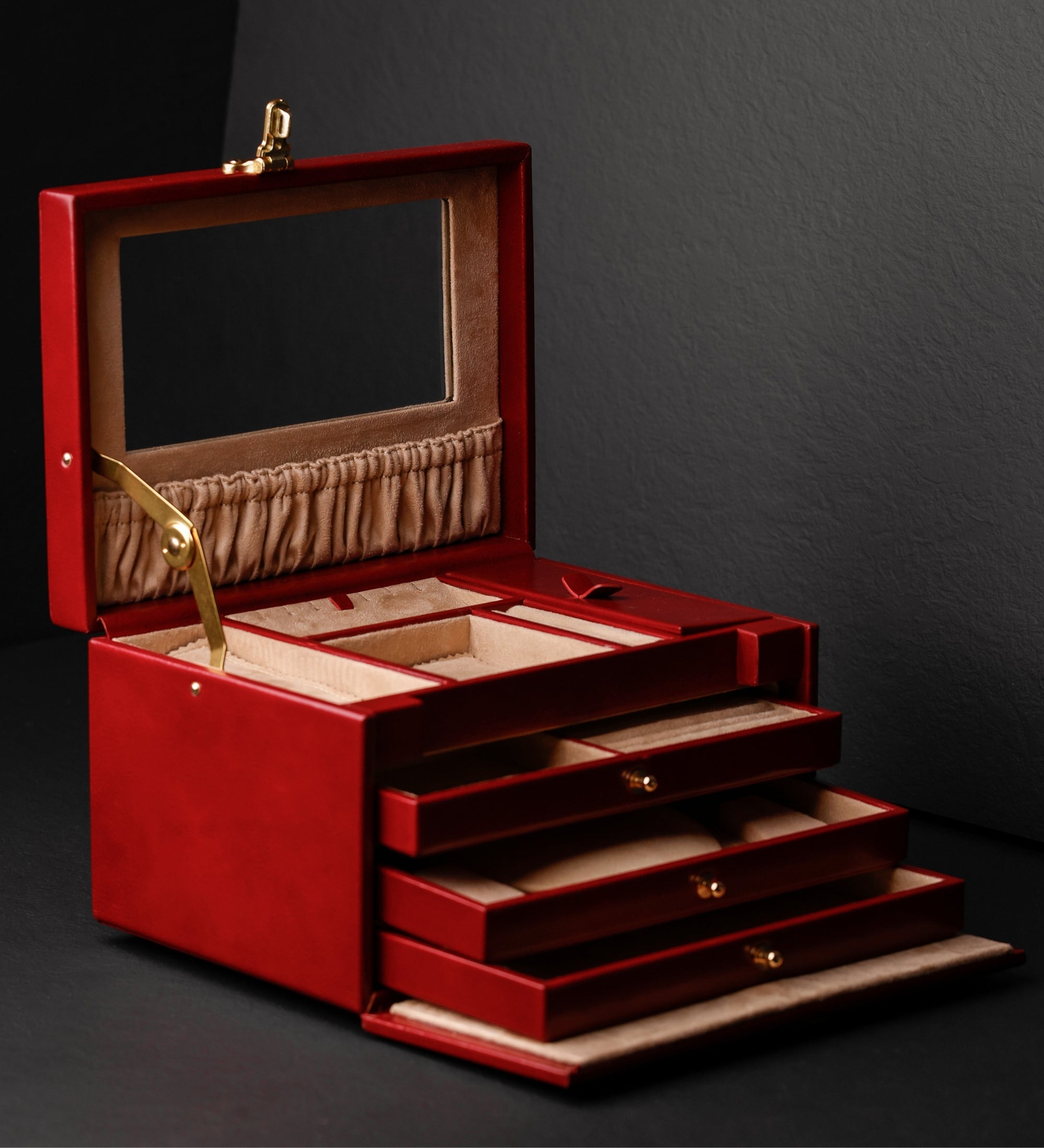 Duża szkatułka na biżuterię ze skóry dla kobiet - The Portrait of a Lady