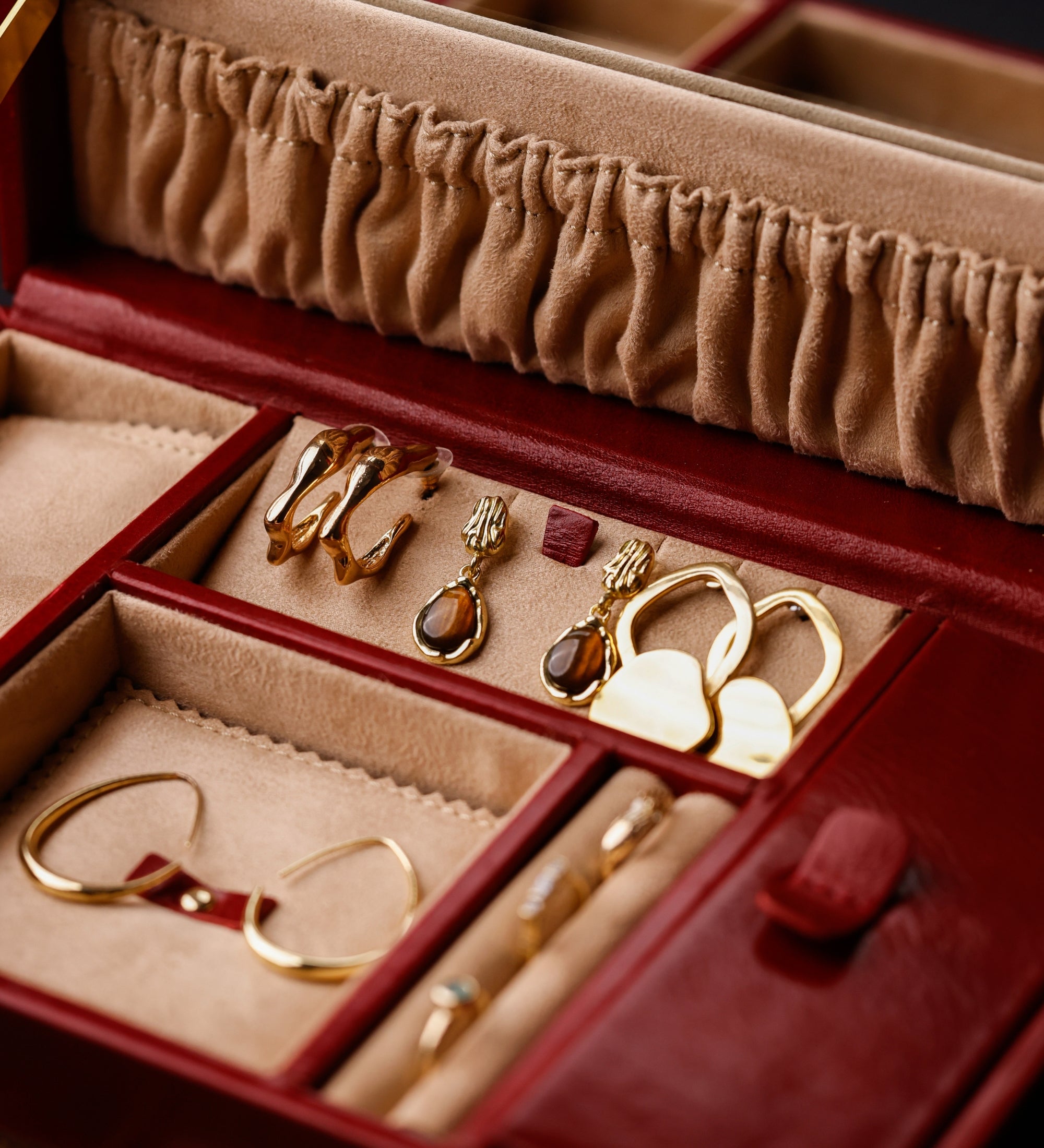 Duża szkatułka na biżuterię ze skóry dla kobiet - The Portrait of a Lady