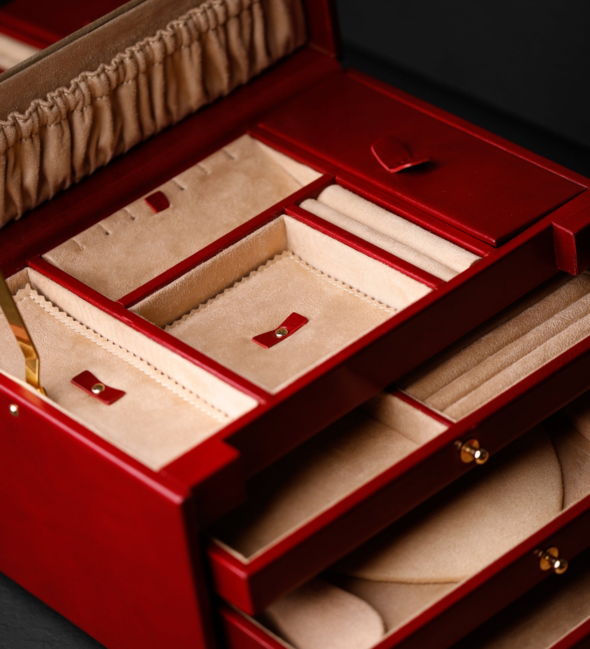 Duża szkatułka na biżuterię ze skóry dla kobiet - The Portrait of a Lady