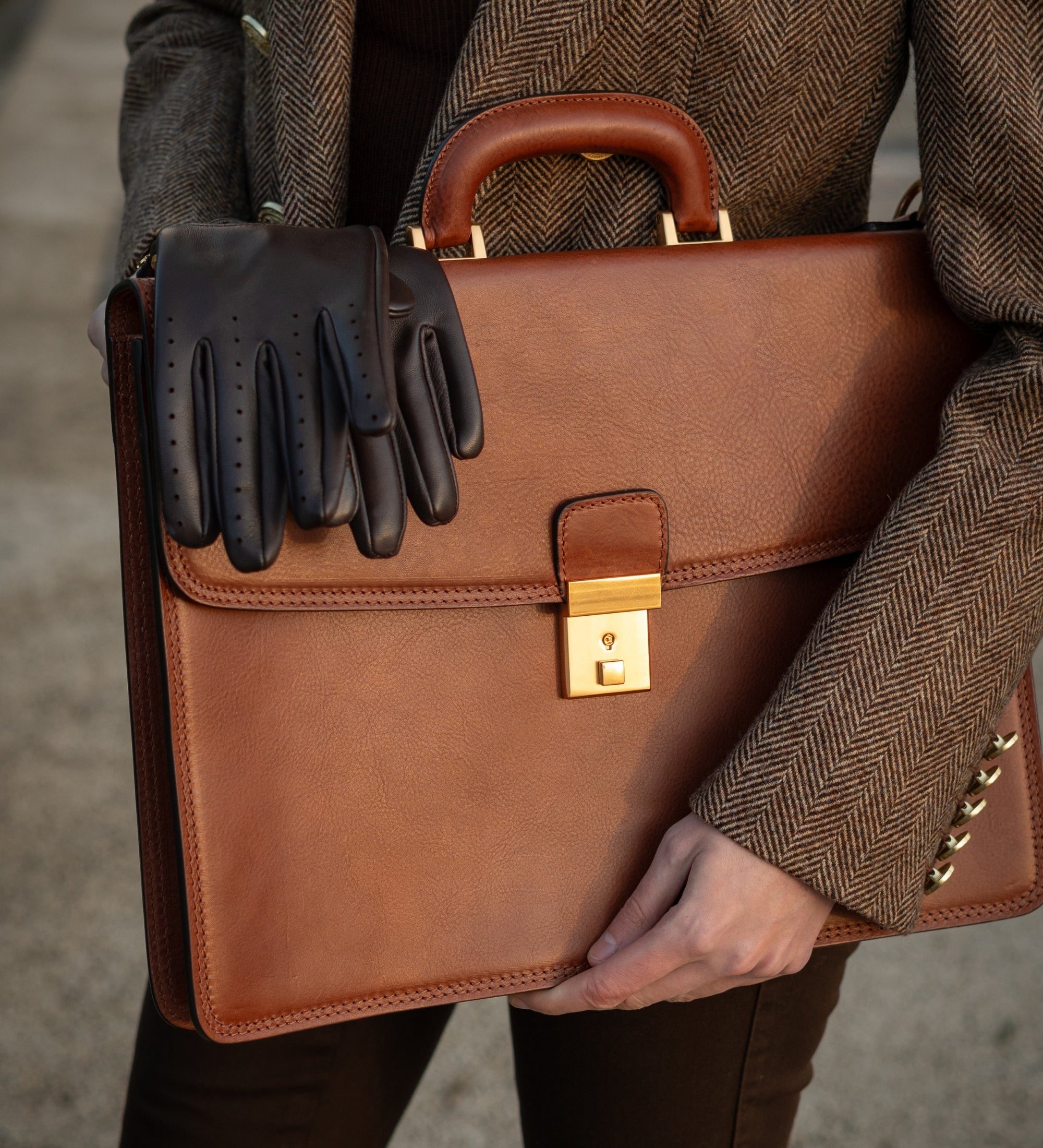 Skórzana teczka damska - The Sound of the Mountain