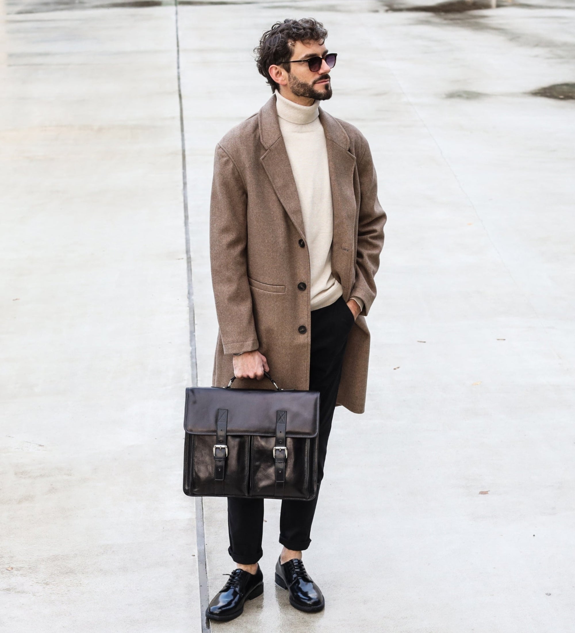 Teczka skórzana, torba typu satchel - The Time Machine