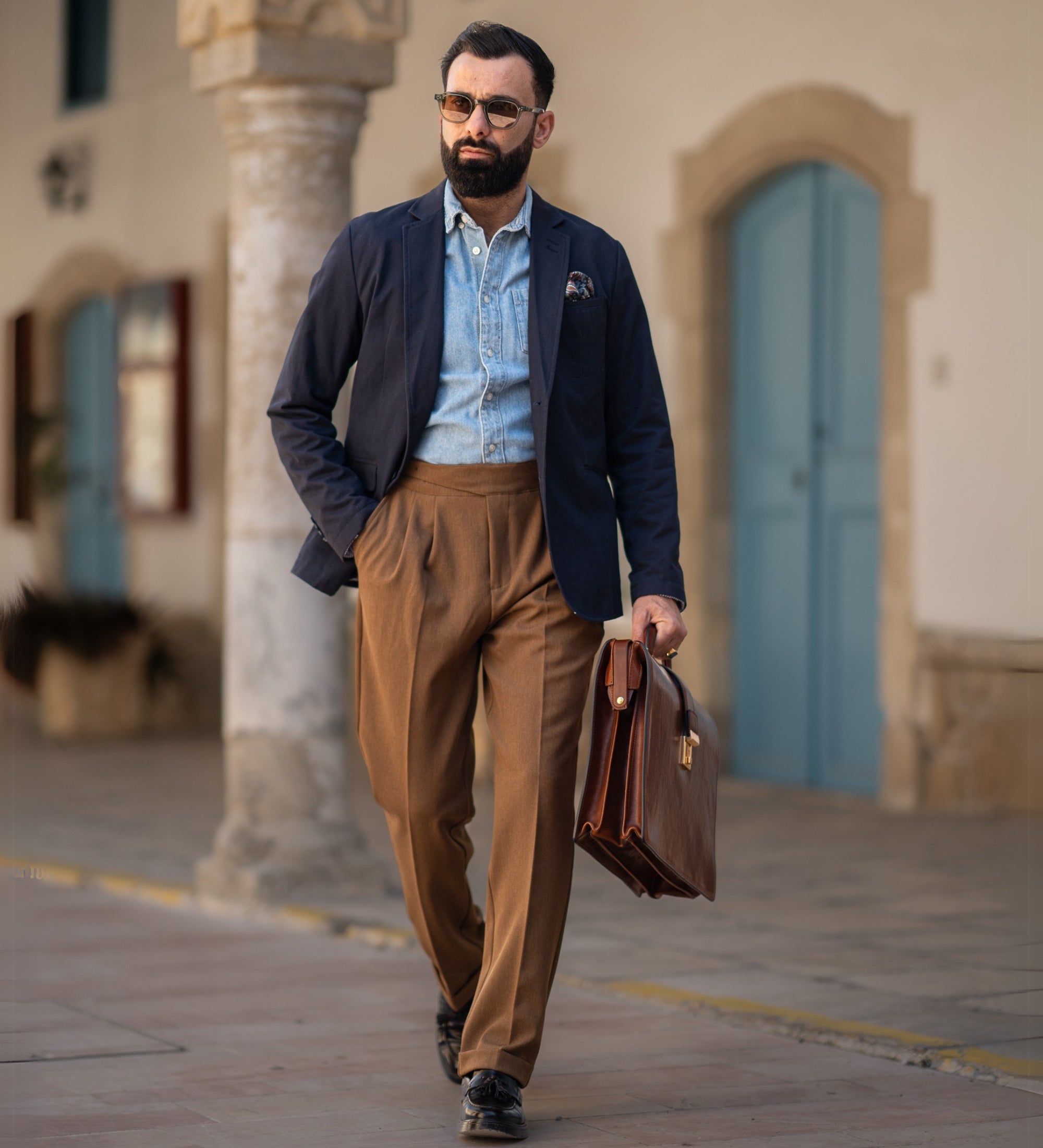 Duża skórzana teczka - The Firm