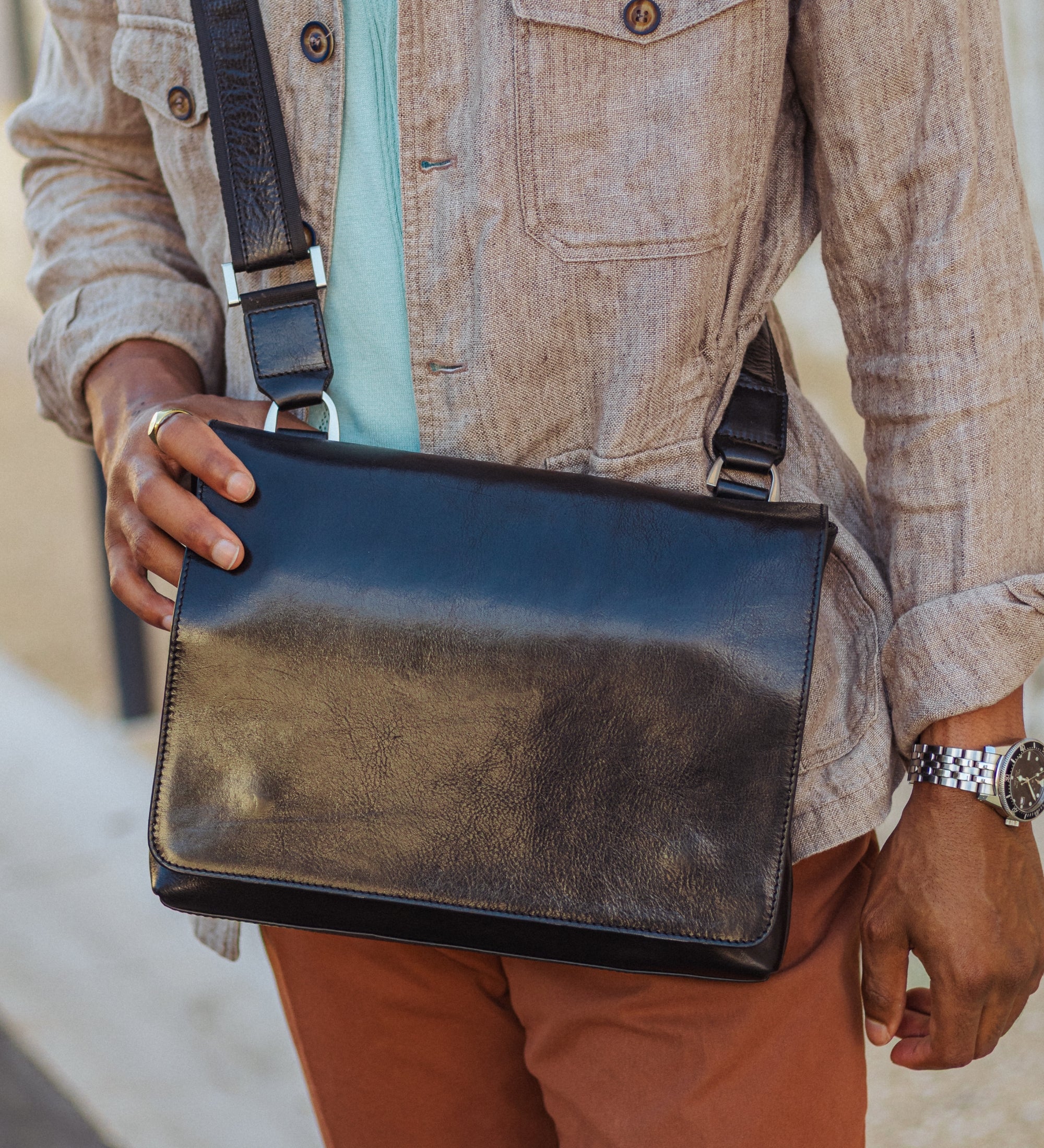 Torba listonoszka ze skóry - A Room with a View