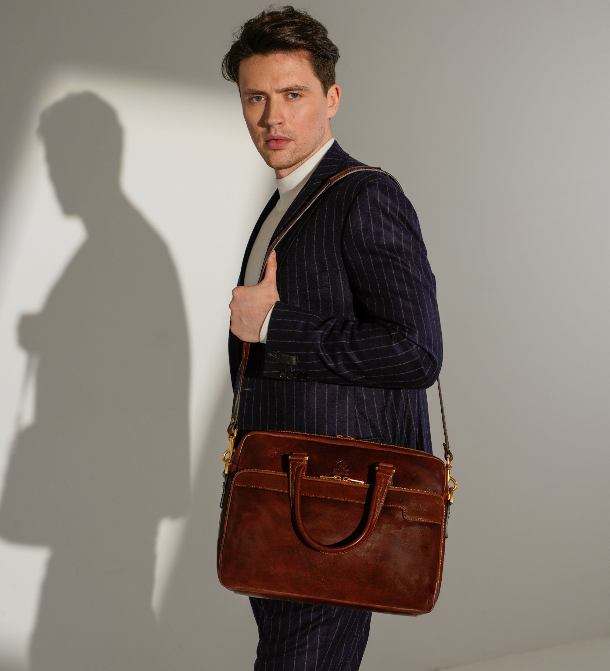 Skórzana teczka na laptopa - Orlando