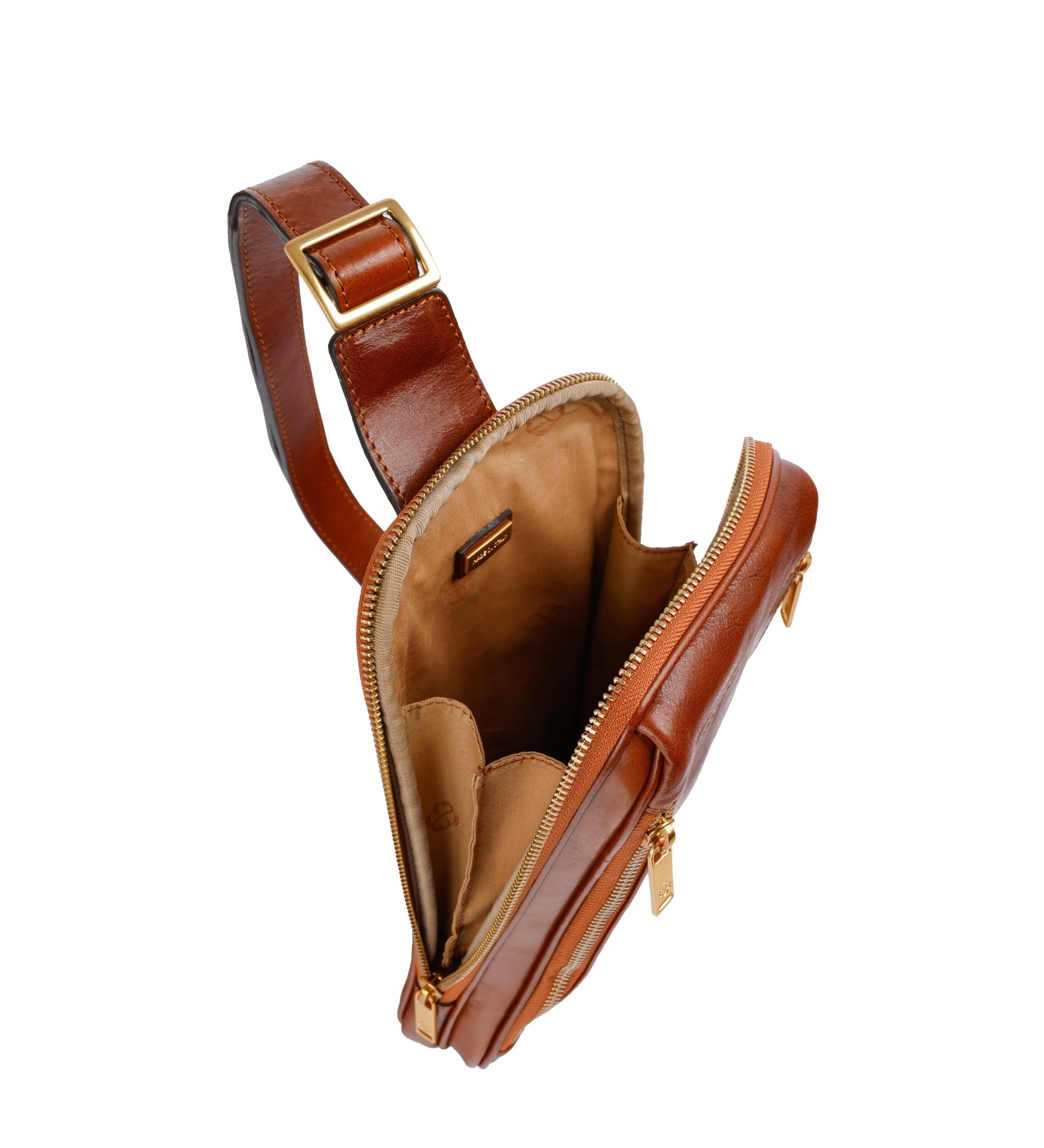 Skórzana torba typu sling, torba na klatkę piersiową - Kim