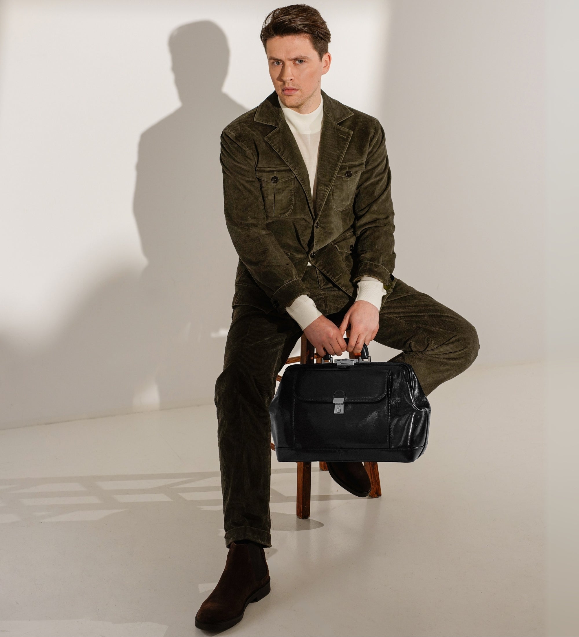 Duża włoska torba lekarska ze skóry - Hamlet