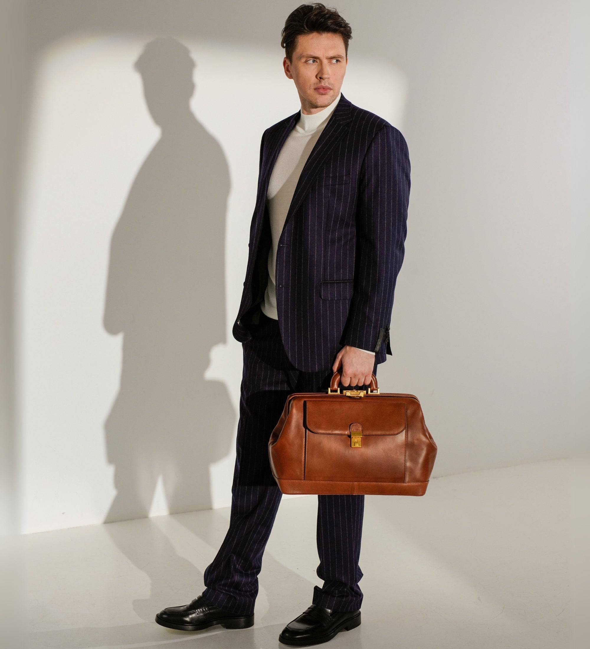 Duża włoska torba lekarska ze skóry - Hamlet