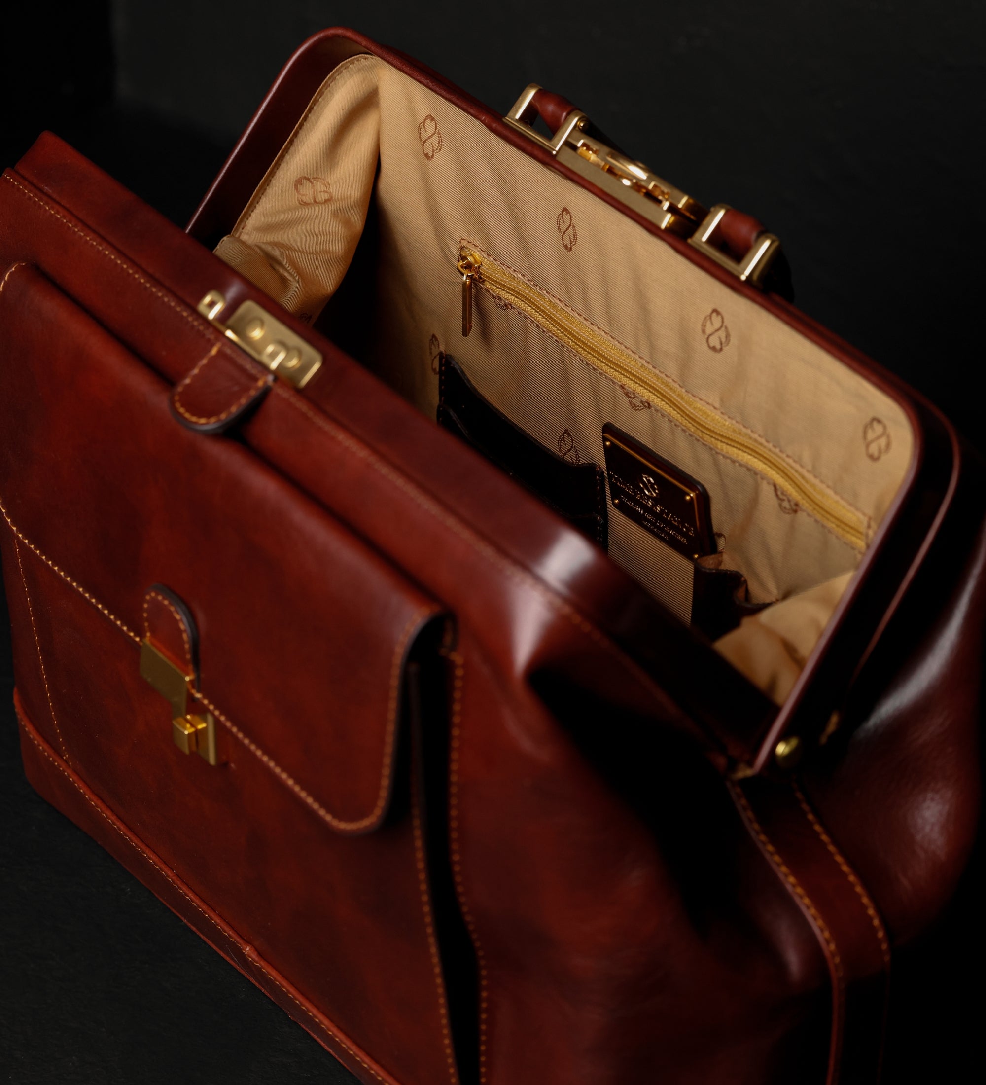 Duża włoska torba lekarska ze skóry - Hamlet