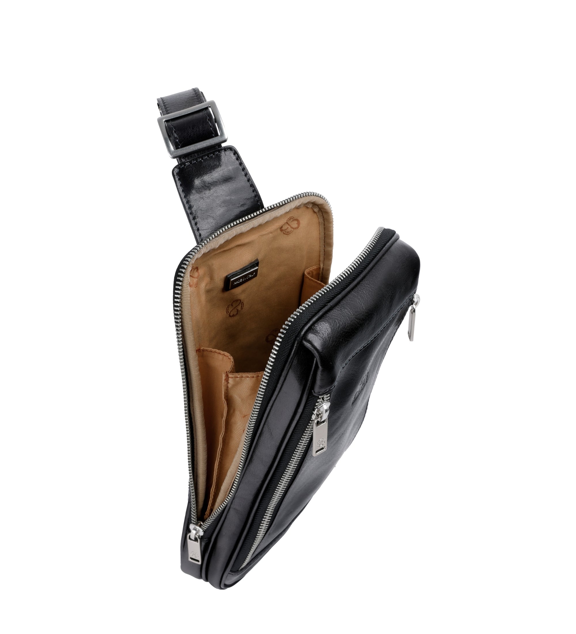 Skórzana torba typu sling, torba na klatkę piersiową - Kim