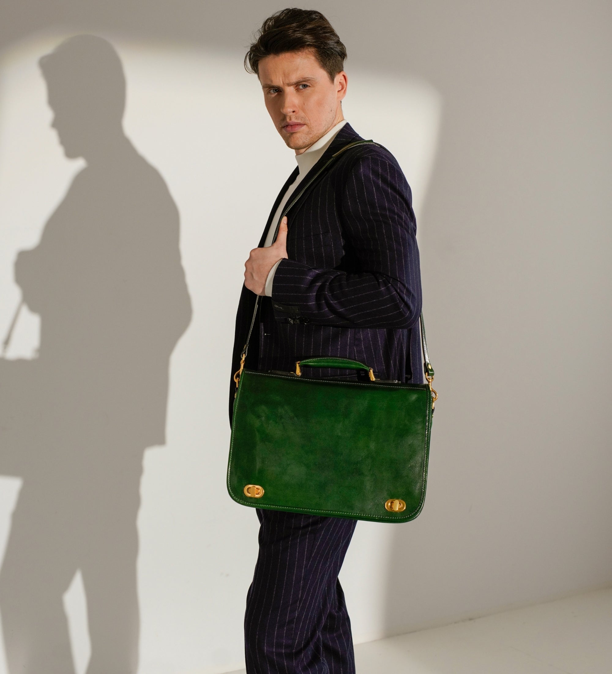 Skórzana teczka na laptopa - Illusions