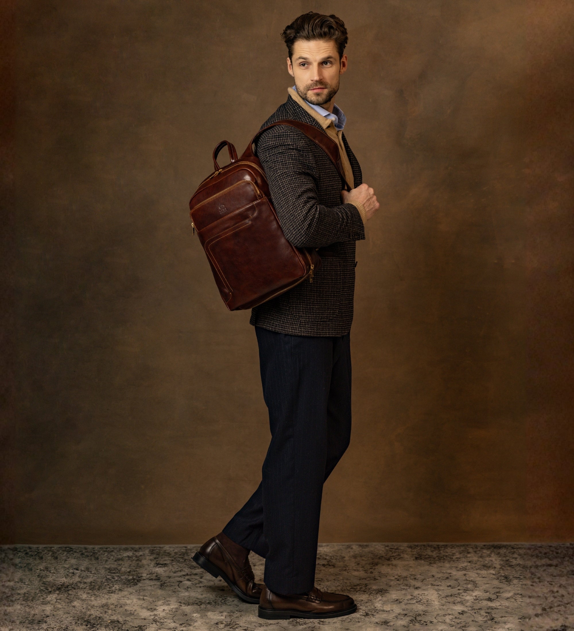 Duży plecak skórzany - L.A. Confidential