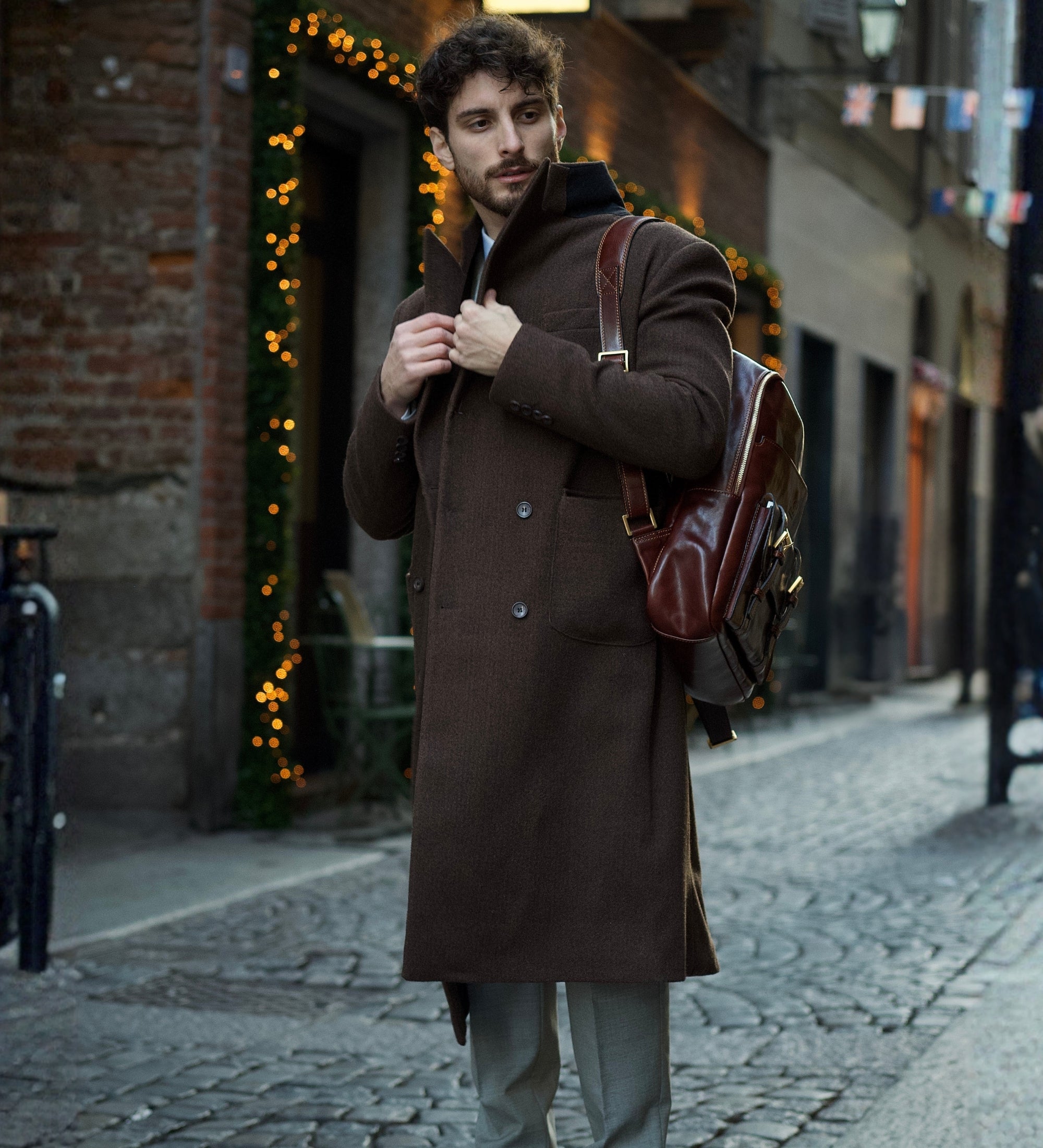 Duży plecak skórzany dla mężczyzn - The Divine Comedy