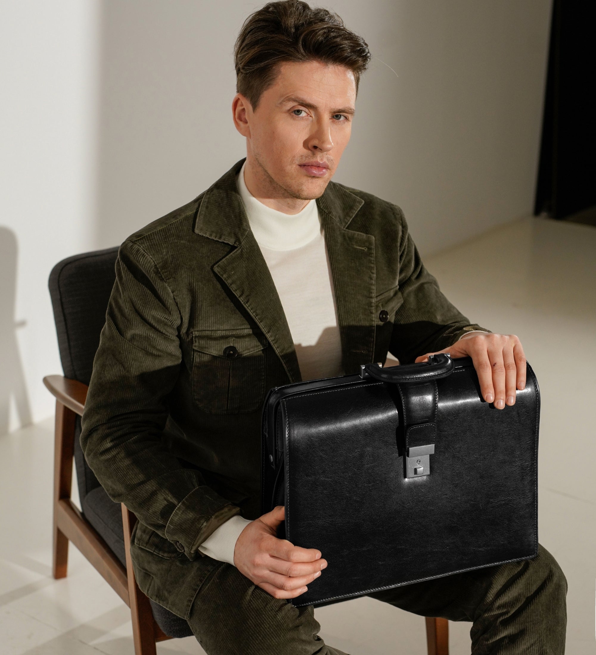 Duża skórzana teczka - The Firm