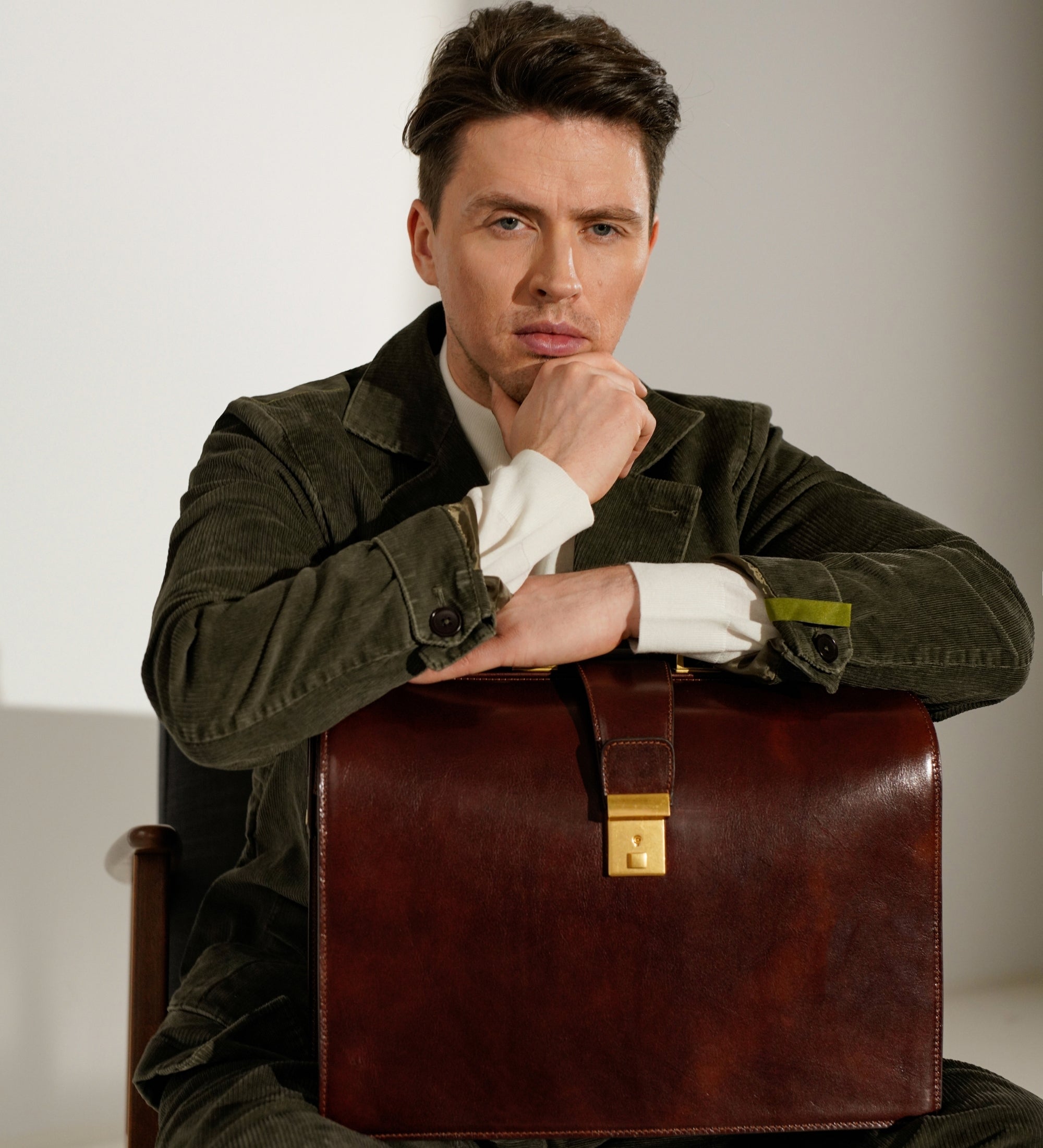 Duża skórzana teczka - The Firm