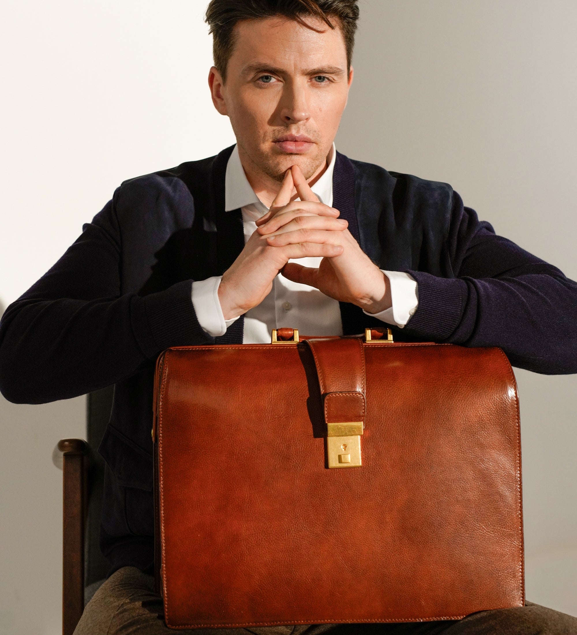 Duża skórzana teczka - The Firm