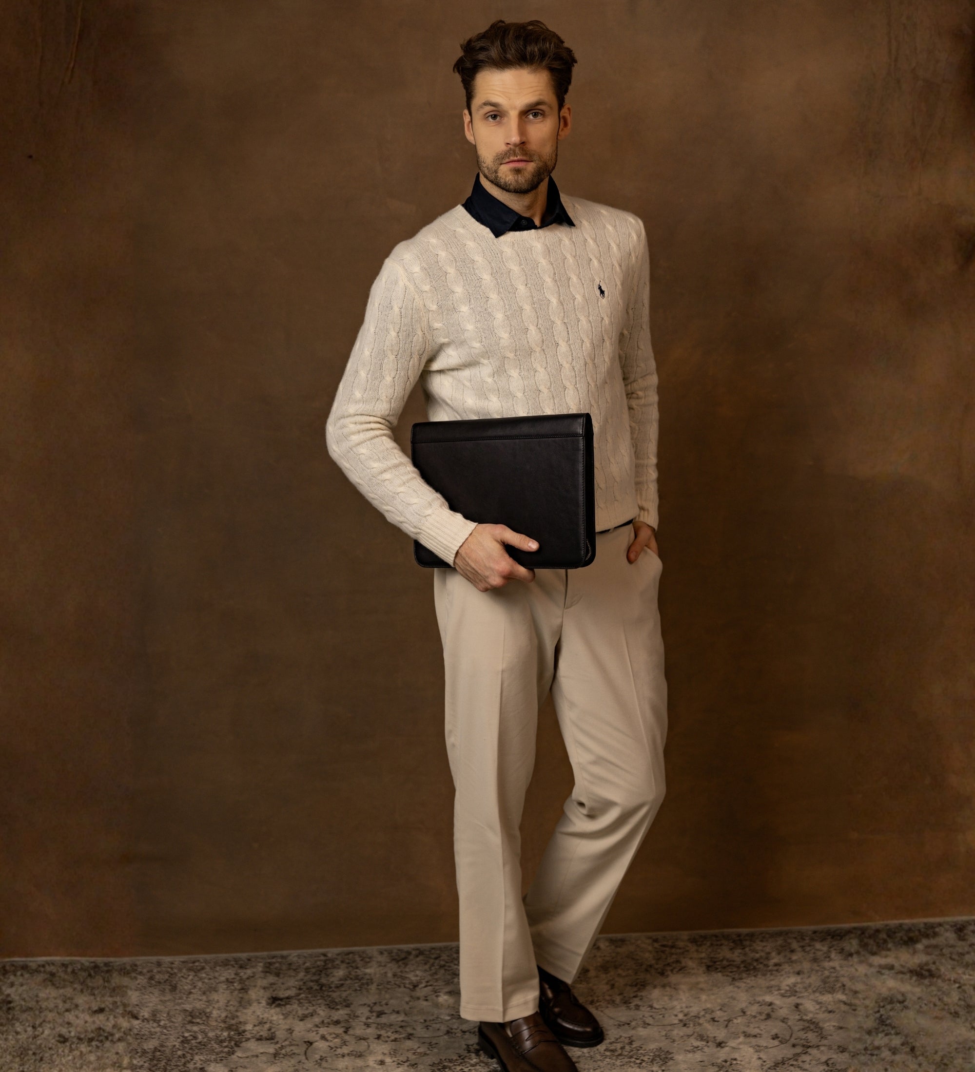 Skórzany organizer folder na dokumenty A4 - Candide