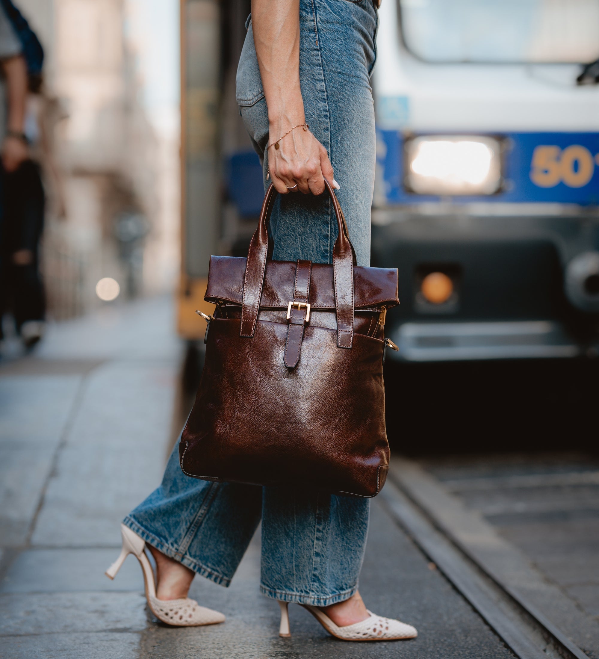 Skórzana torba na ramię/plecak wielofunkcyjny dla kobiet - The Awakening