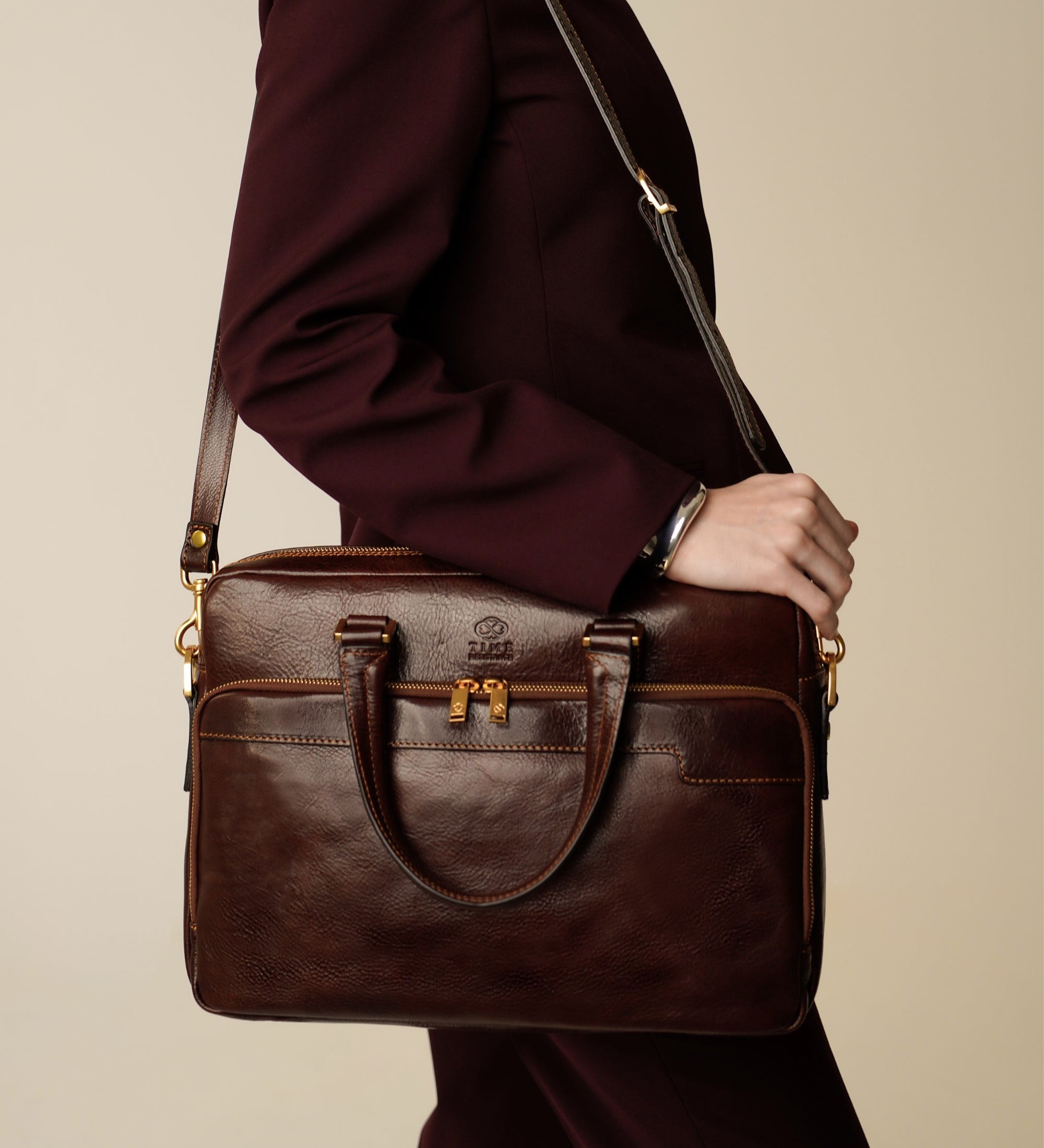 Skórzana teczka damska na laptopa - Orlando