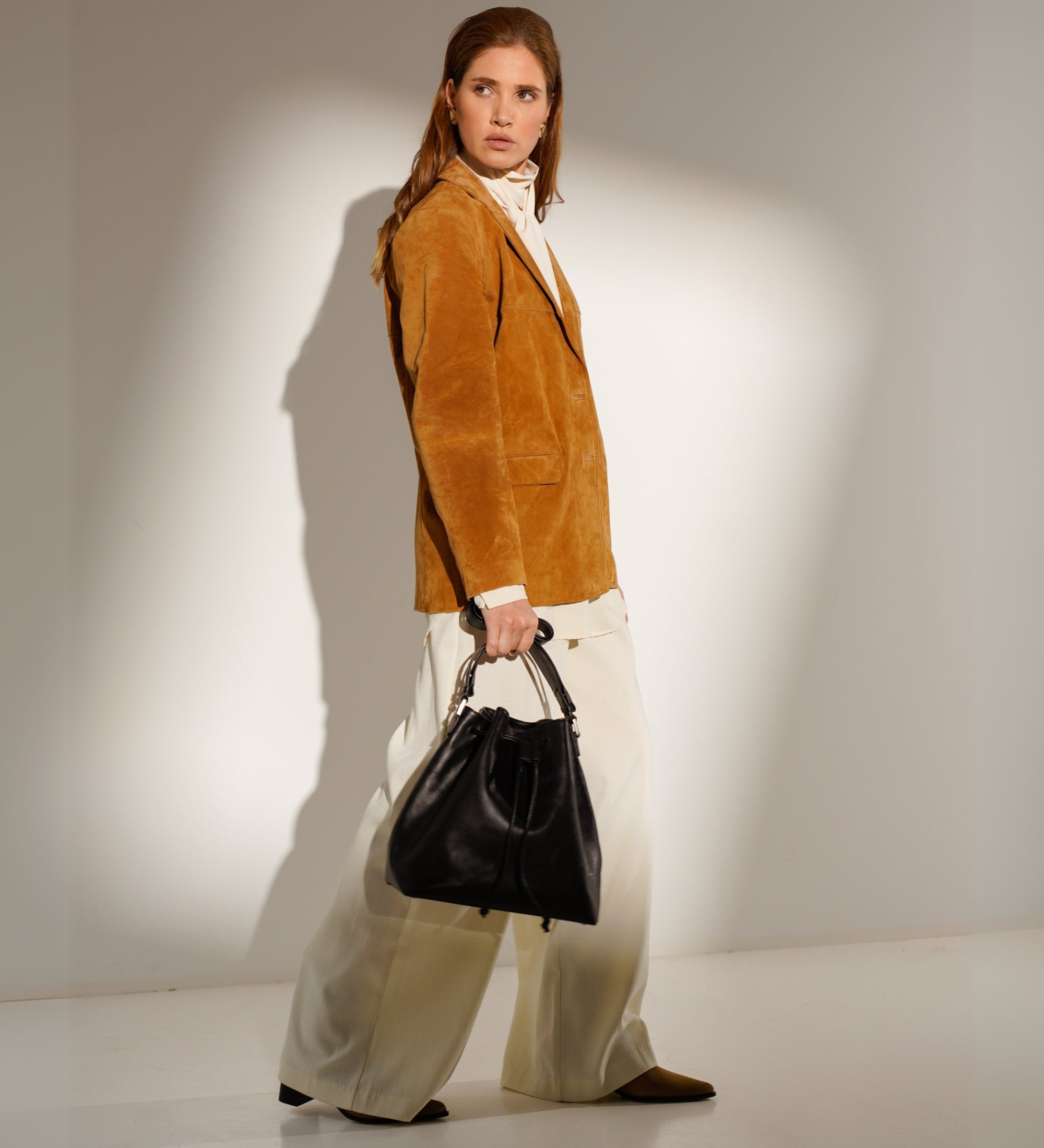 Skórzana torba typu worek dla kobiet - Sybil