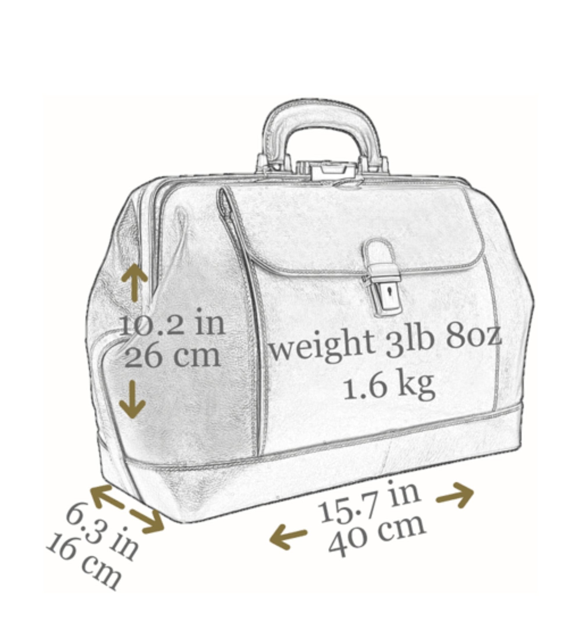 Duża włoska torba lekarska ze skóry - Hamlet