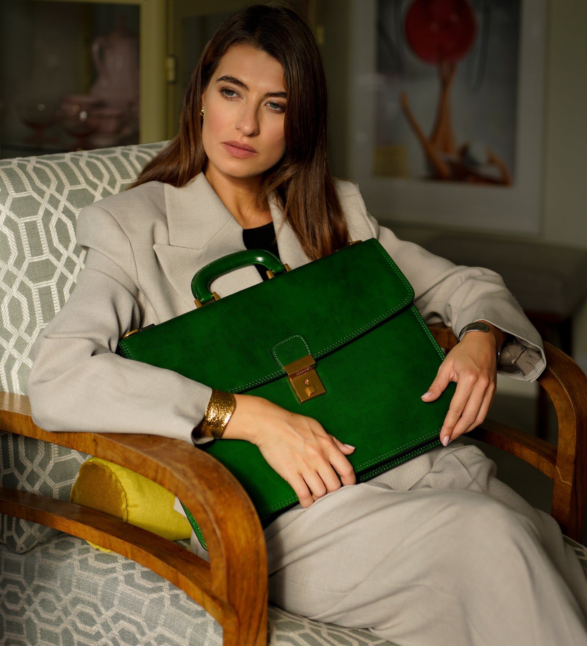 Skórzana teczka damska - The Sound of the Mountain