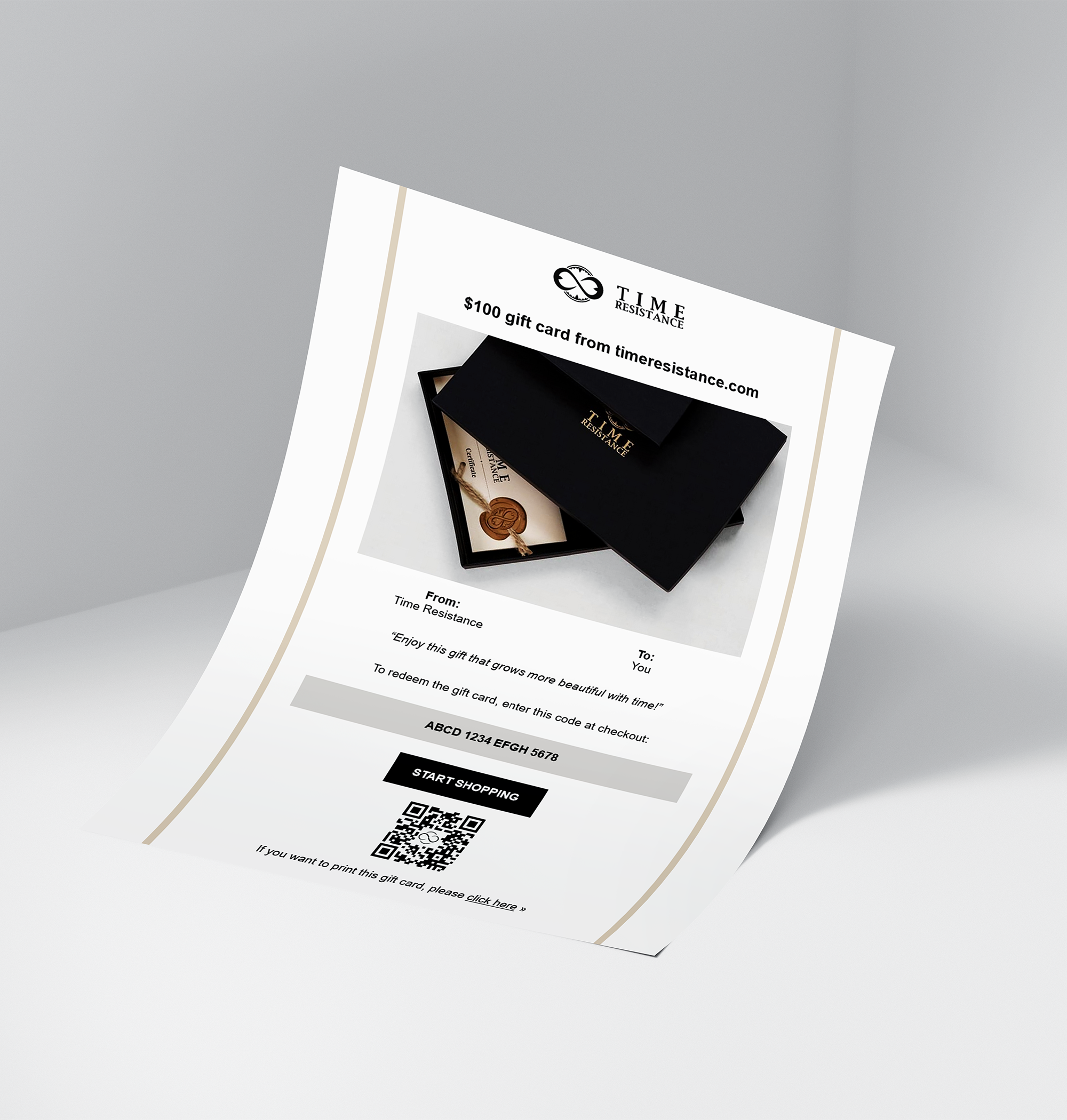 E-Gift Card - timeresistance.pl