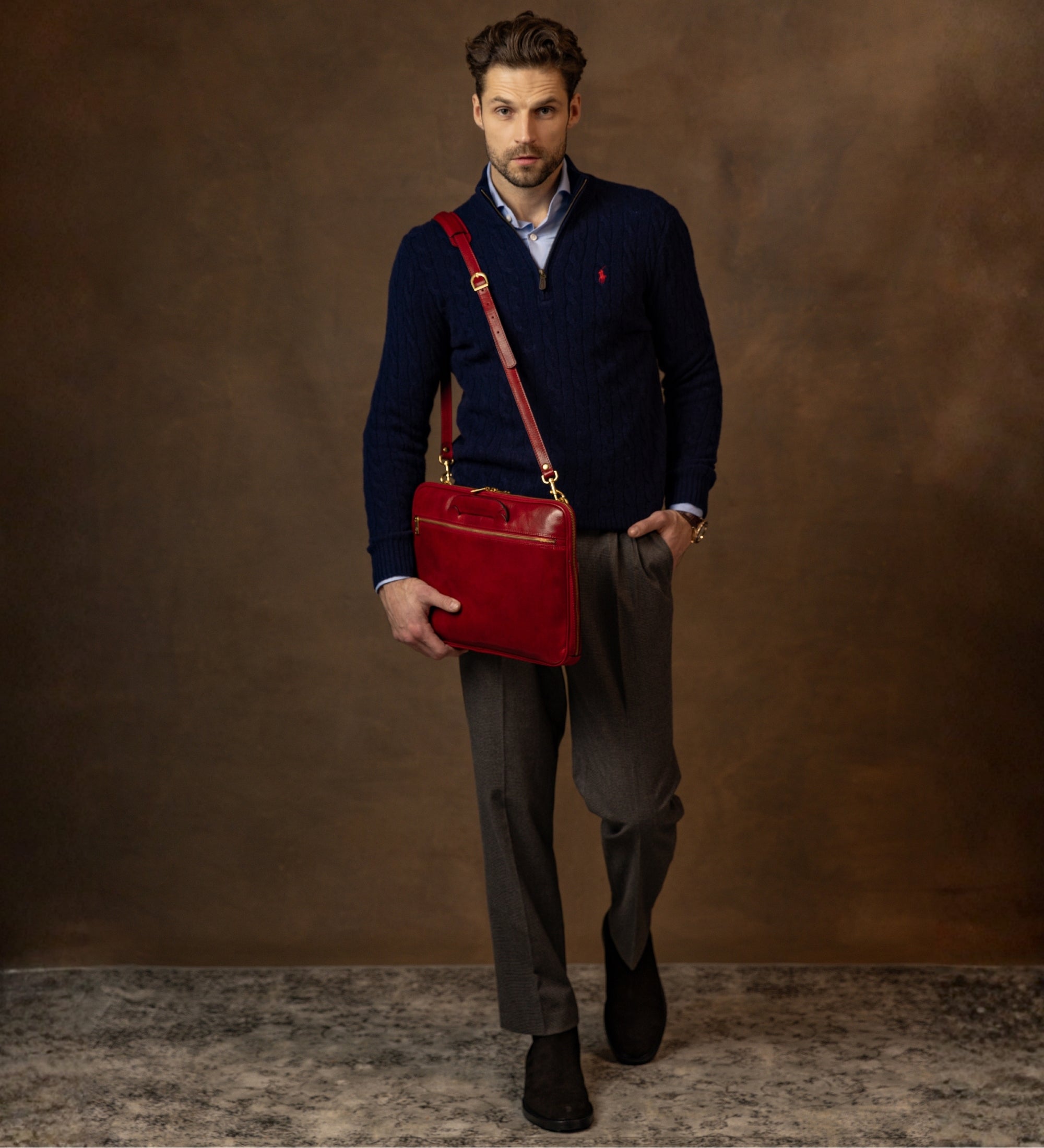 Skórzana teczka na laptopa - Brave New World