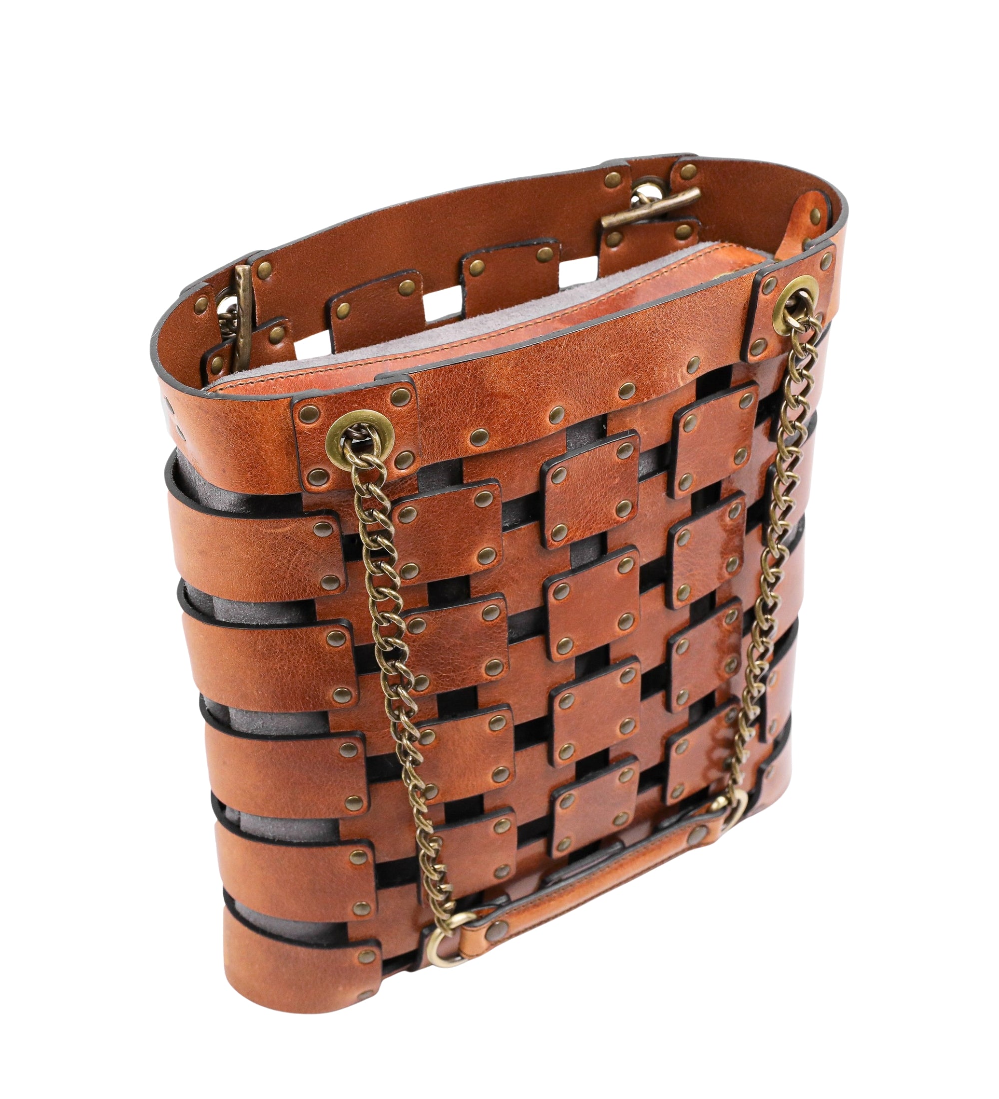 Skórzana damska torba shopper - Joanna d'Arc