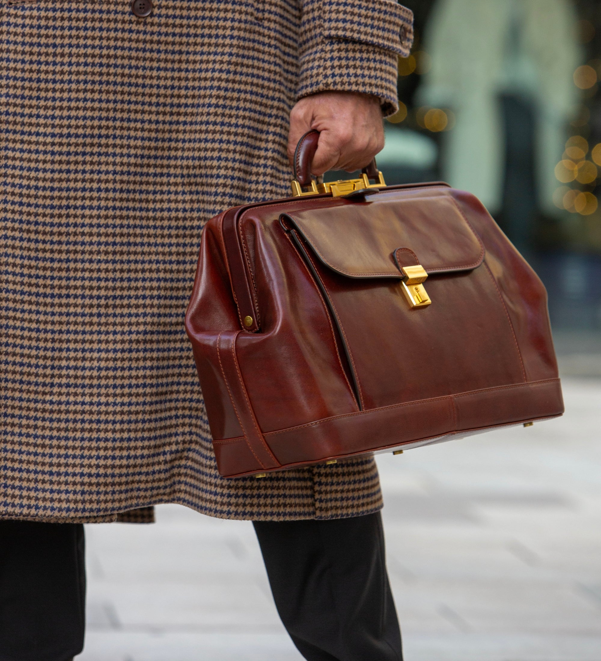 Duża włoska torba lekarska ze skóry - Hamlet