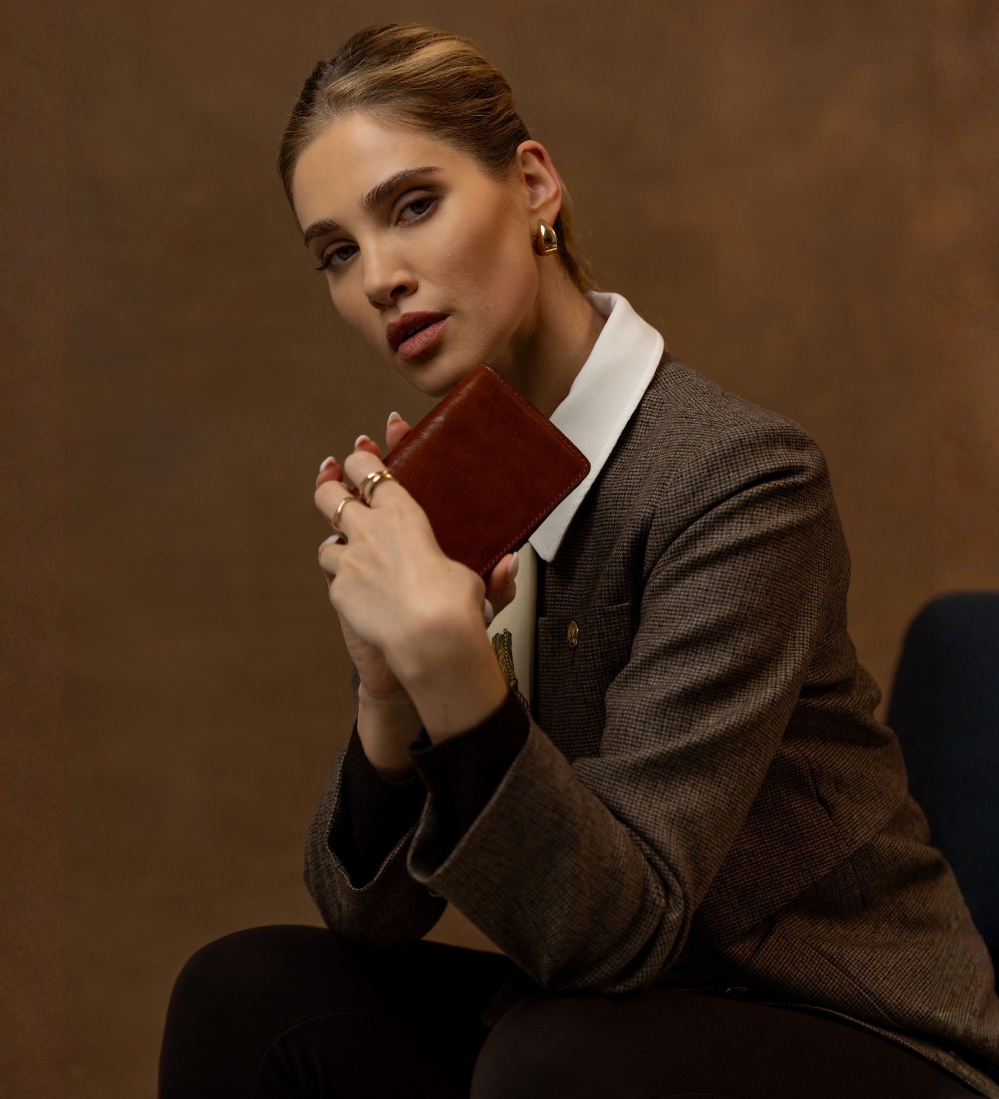 Małe skórzane etui na paszport dla kobiet - Gulliver's Travels