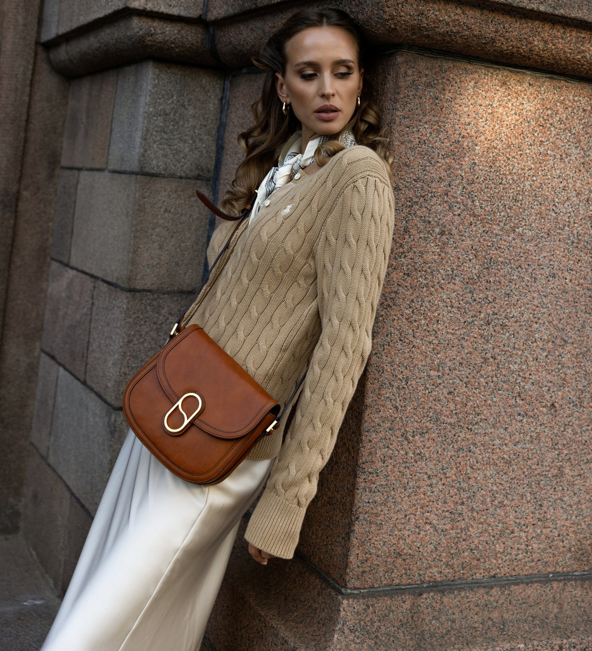 Skórzana torba saddle torba crossbody dla kobiet - Villette