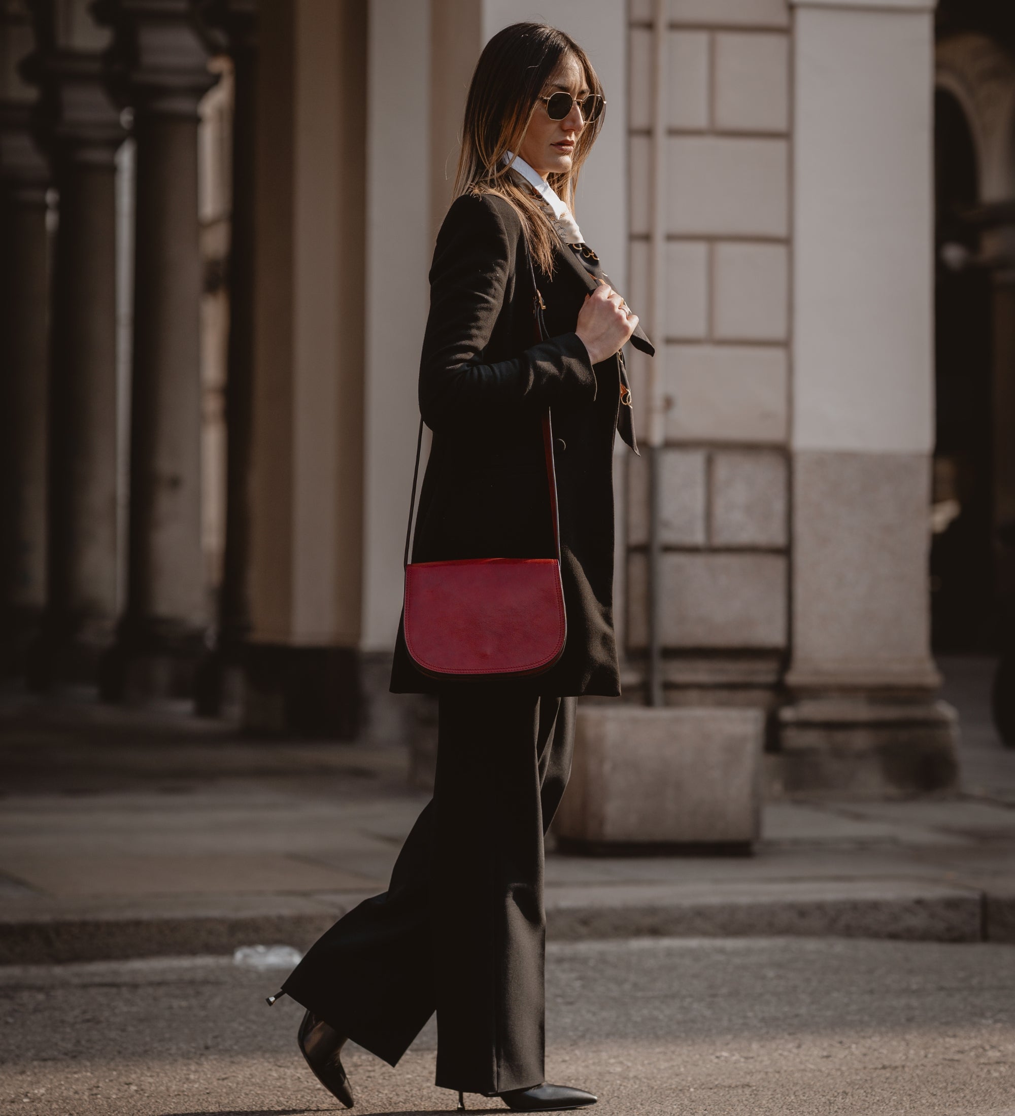 Skórzana torba saddle torba crossbody dla kobiet - Moonfleet